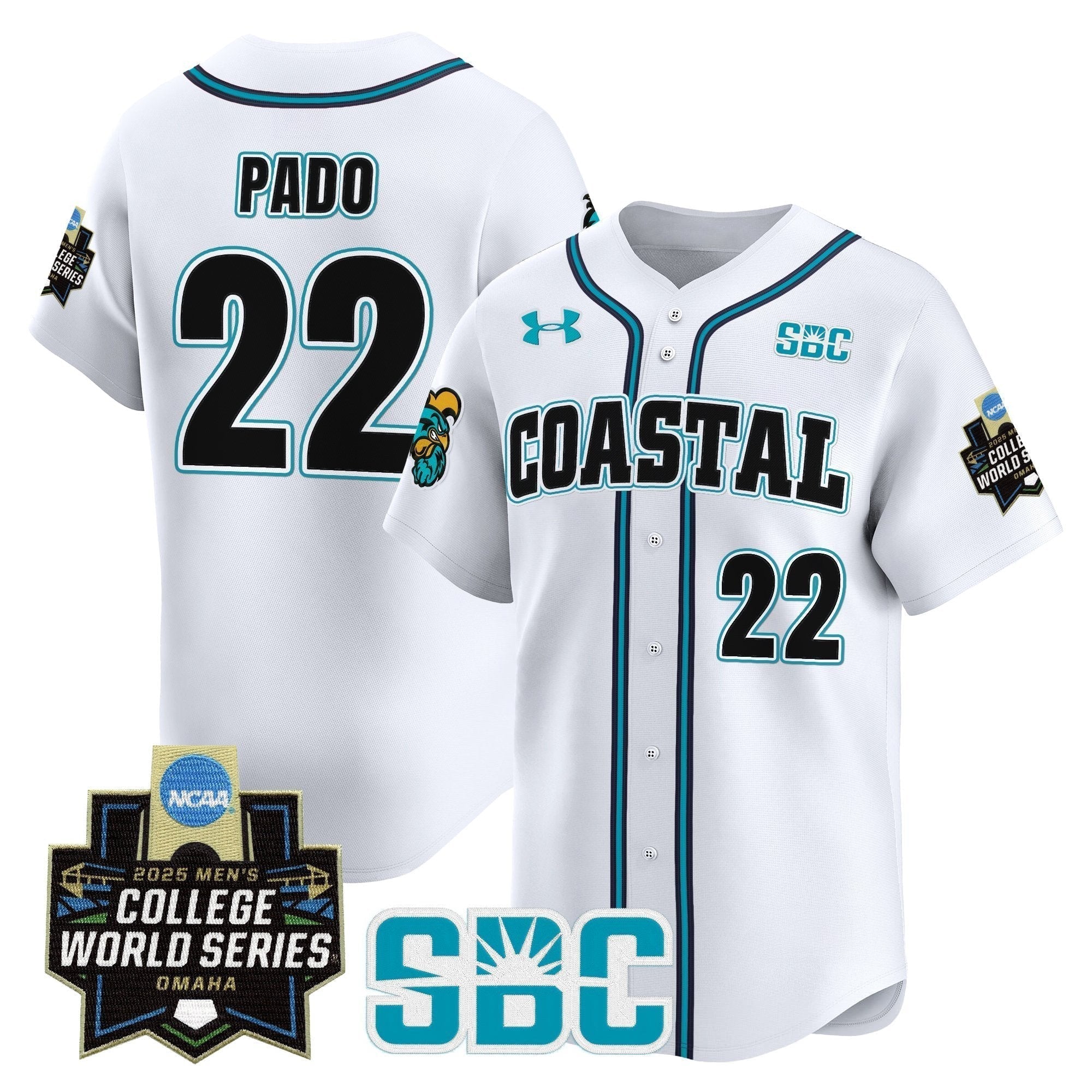 Coastal Carolina Chanticleers 2025 World Series Vapor Premier Limited Jersey - Stitched