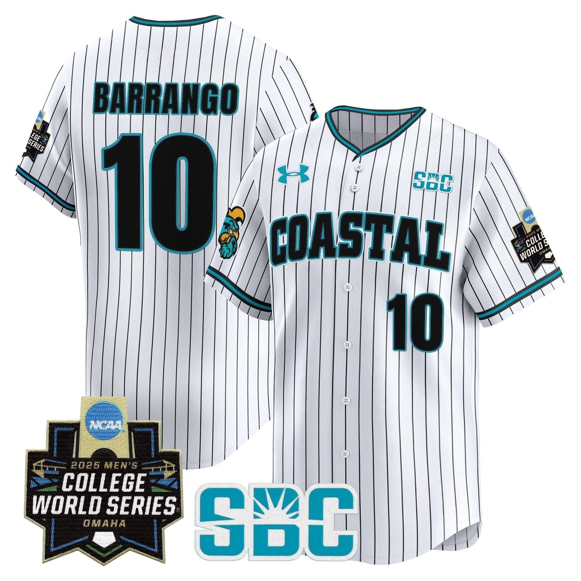 Coastal Carolina Chanticleers 2025 World Series Vapor Premier Limited Jersey - Stitched