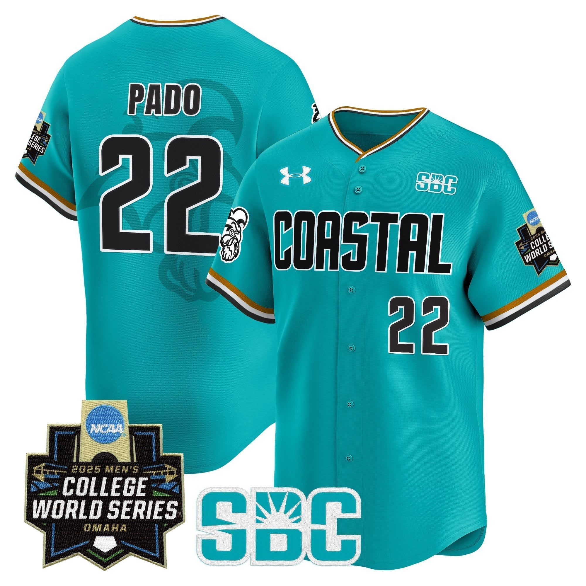 Coastal Carolina Chanticleers 2025 World Series Vapor Premier Limited Jersey - Stitched