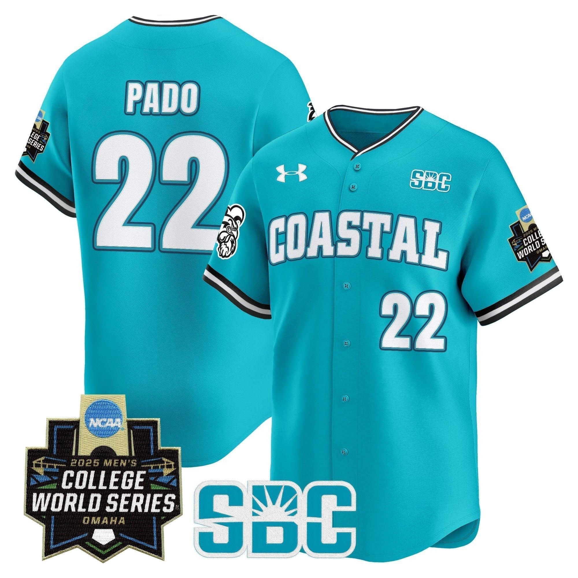 Coastal Carolina Chanticleers 2025 World Series Vapor Premier Limited Jersey - Stitched