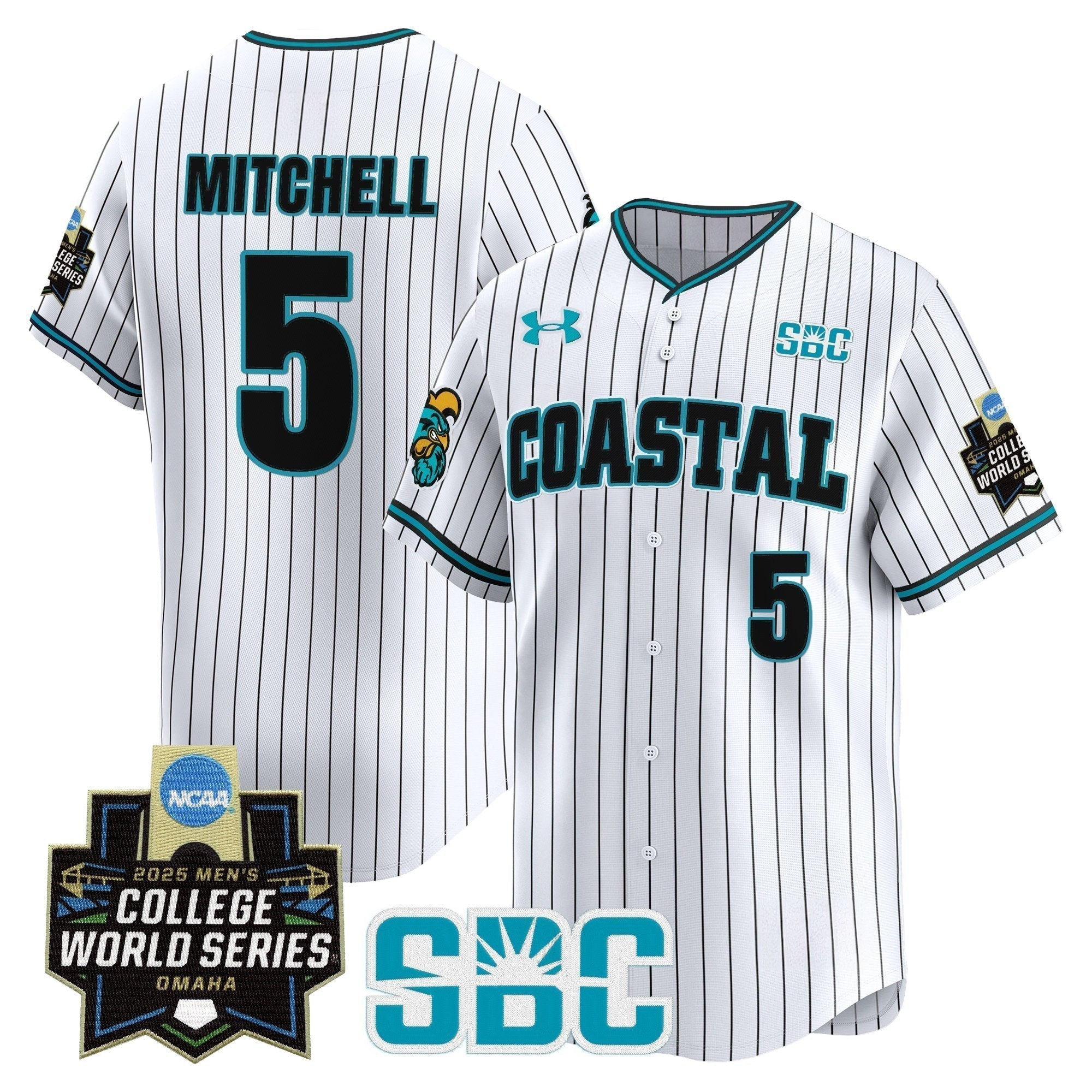 Coastal Carolina Chanticleers 2025 World Series Vapor Premier Limited Jersey - Stitched
