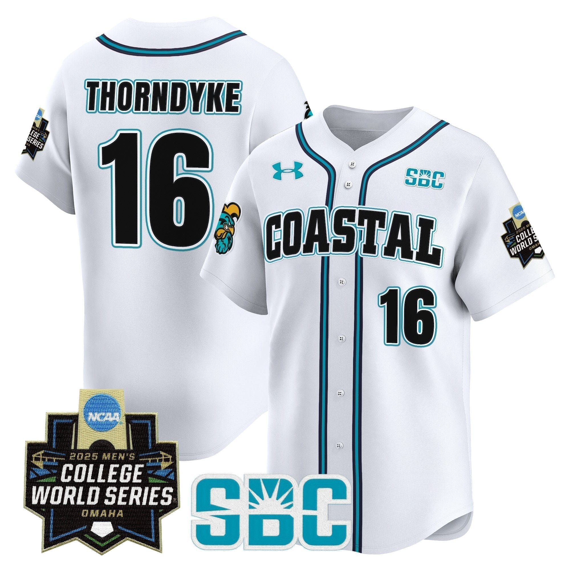 Coastal Carolina Chanticleers 2025 World Series Vapor Premier Limited Jersey - Stitched