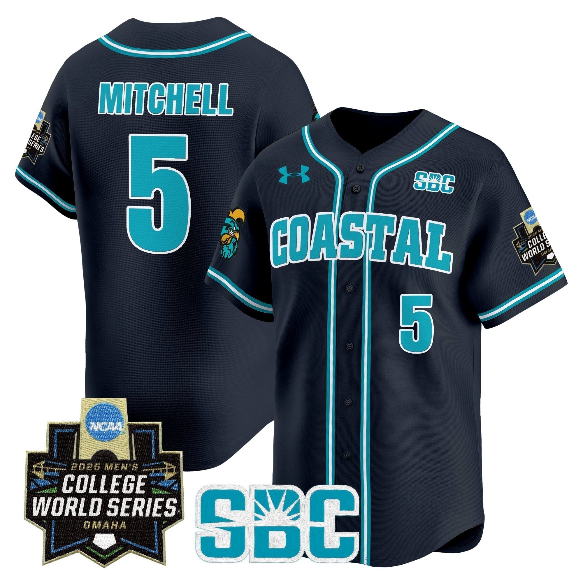 Coastal Carolina Chanticleers 2025 World Series Vapor Premier Limited Jersey - Stitched