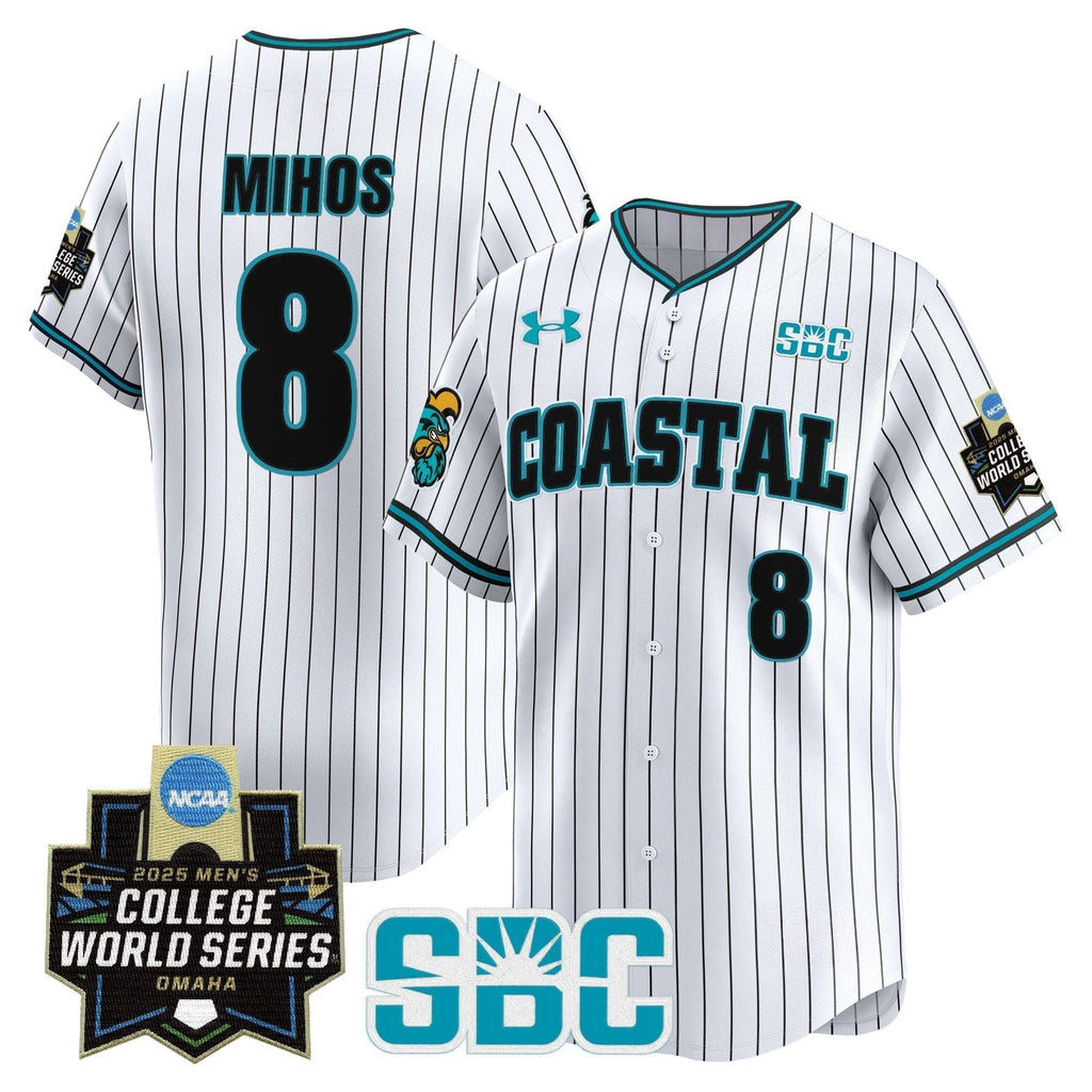 Coastal Carolina Chanticleers 2025 World Series Vapor Premier Limited Jersey - Stitched