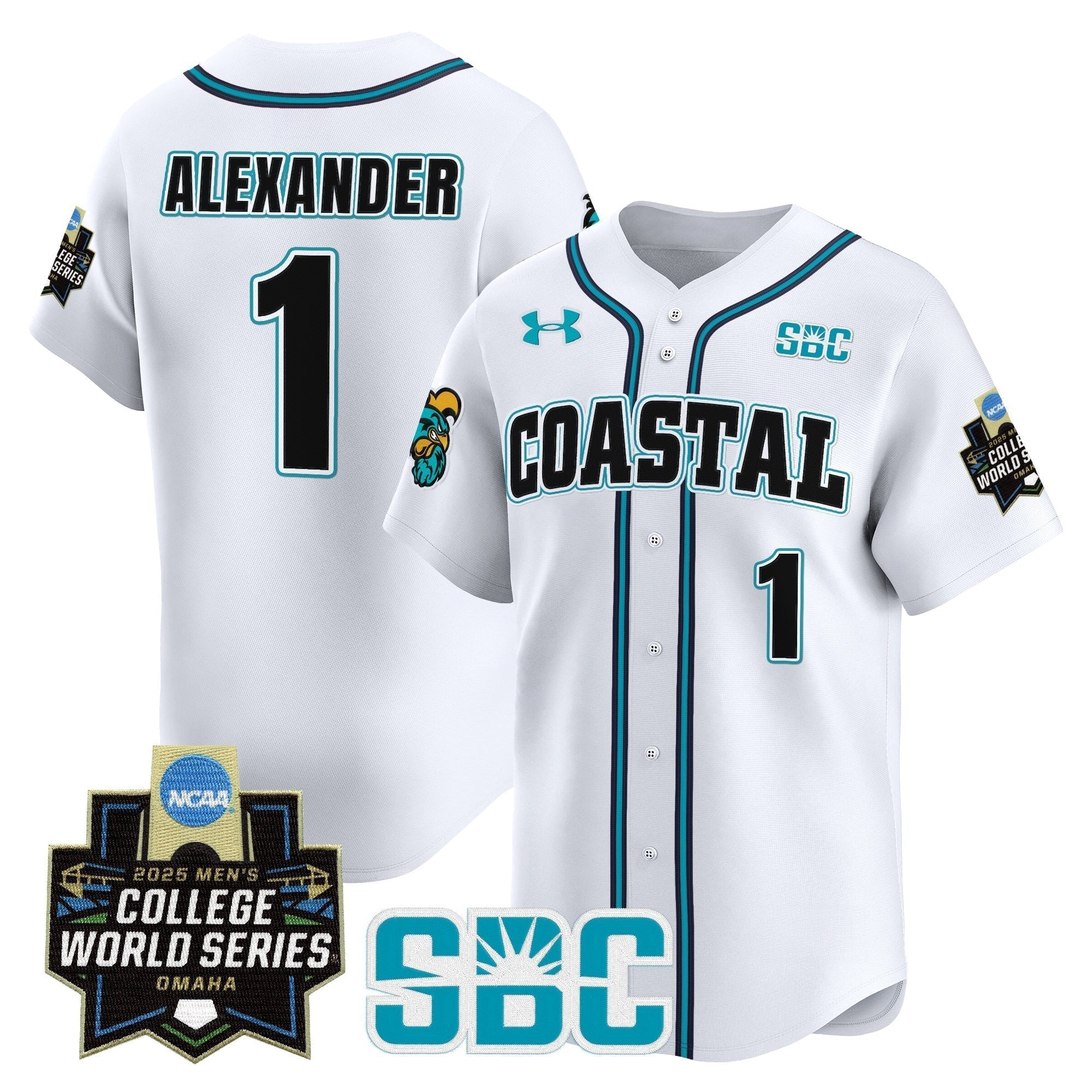 Coastal Carolina Chanticleers 2025 World Series Vapor Premier Limited Jersey - Stitched
