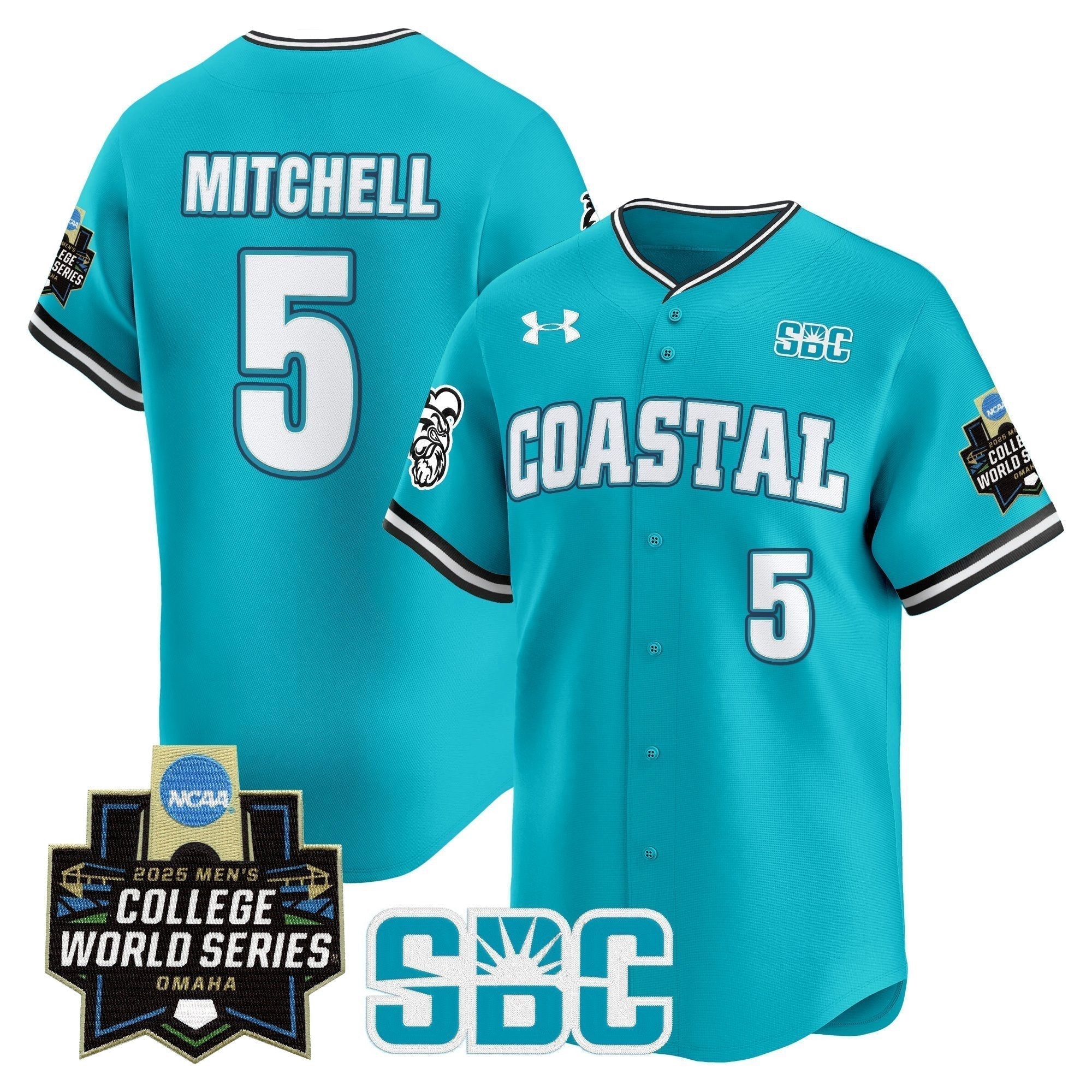 Coastal Carolina Chanticleers 2025 World Series Vapor Premier Limited Jersey - Stitched