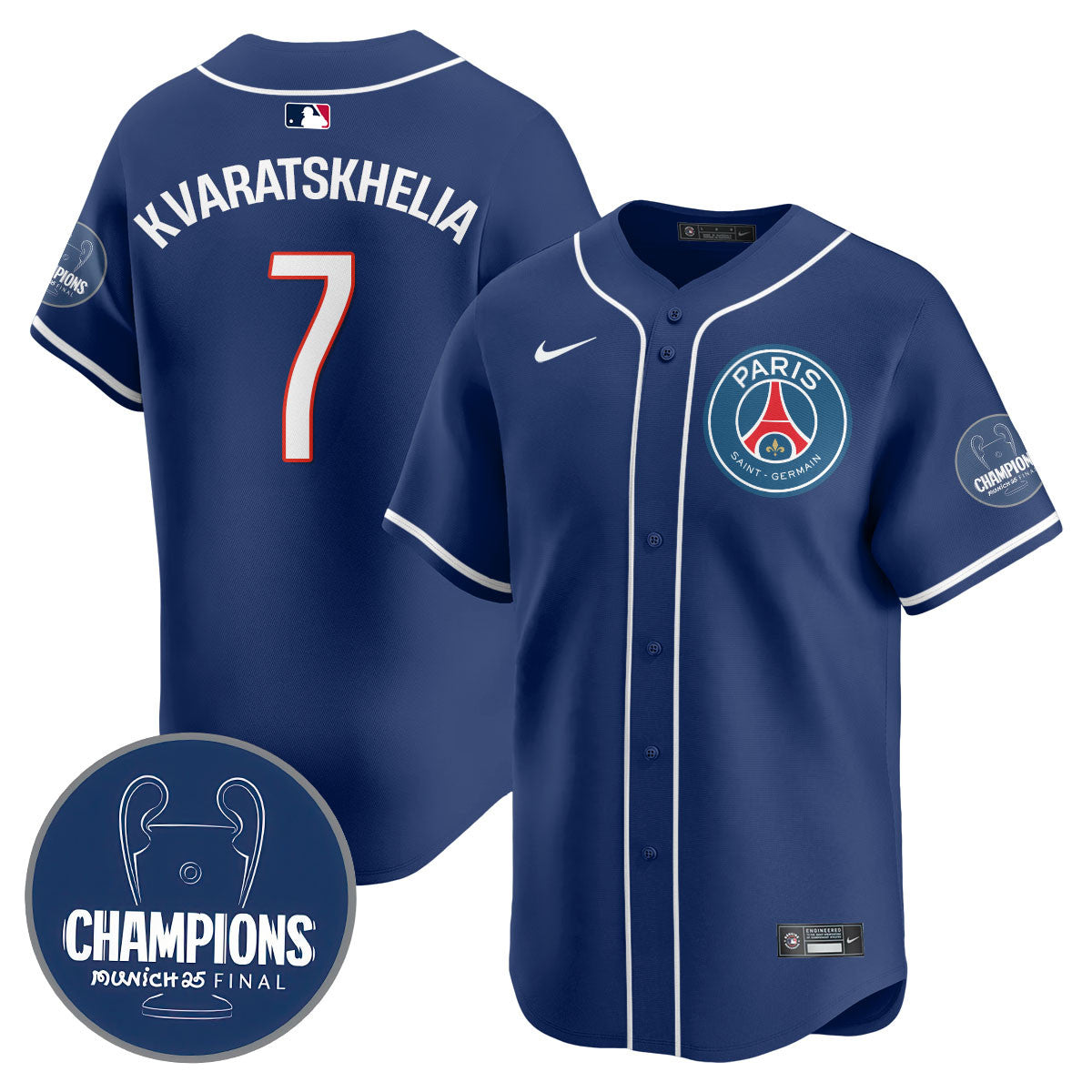 Paris Saint-Germain 2025 Soccer x Baseball Limited Jersey - Stitched