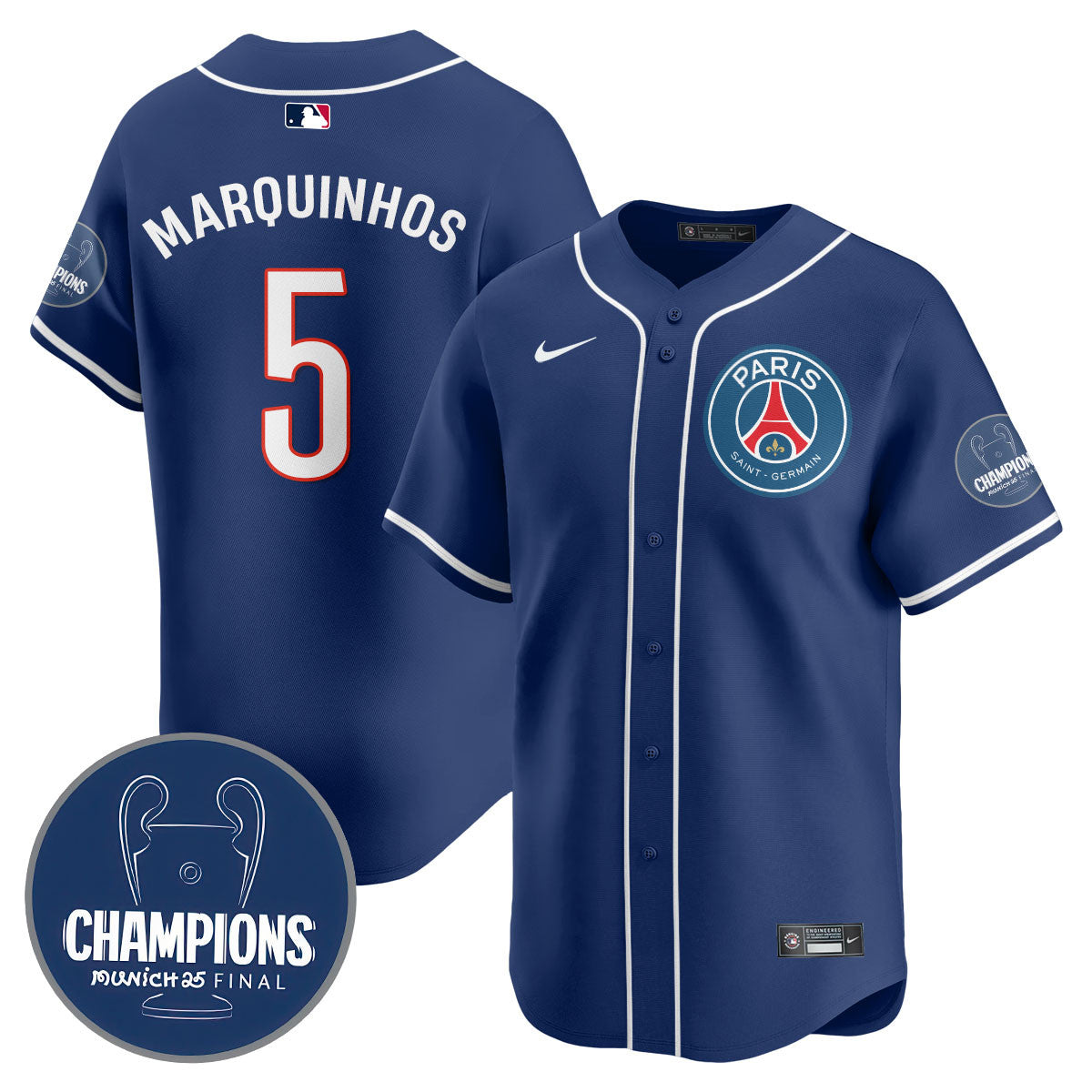 Paris Saint-Germain 2025 Soccer x Baseball Limited Jersey - Stitched