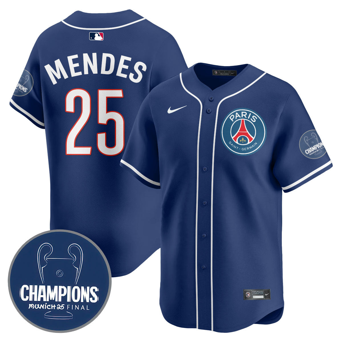 Paris Saint-Germain 2025 Soccer x Baseball Limited Jersey - Stitched