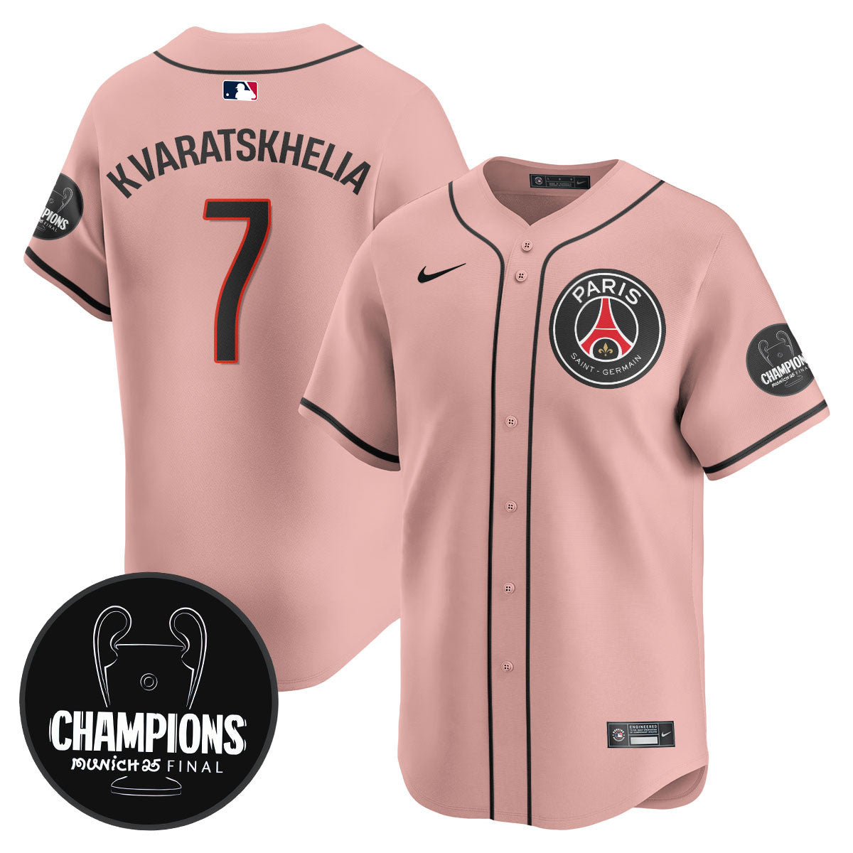 Paris Saint-Germain 2025 Soccer x Baseball Limited Jersey - Stitched