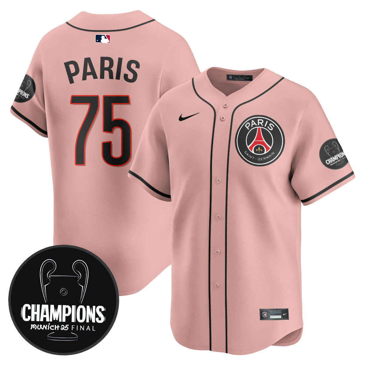 Paris Saint-Germain 2025 Soccer x Baseball Limited Jersey - Stitched