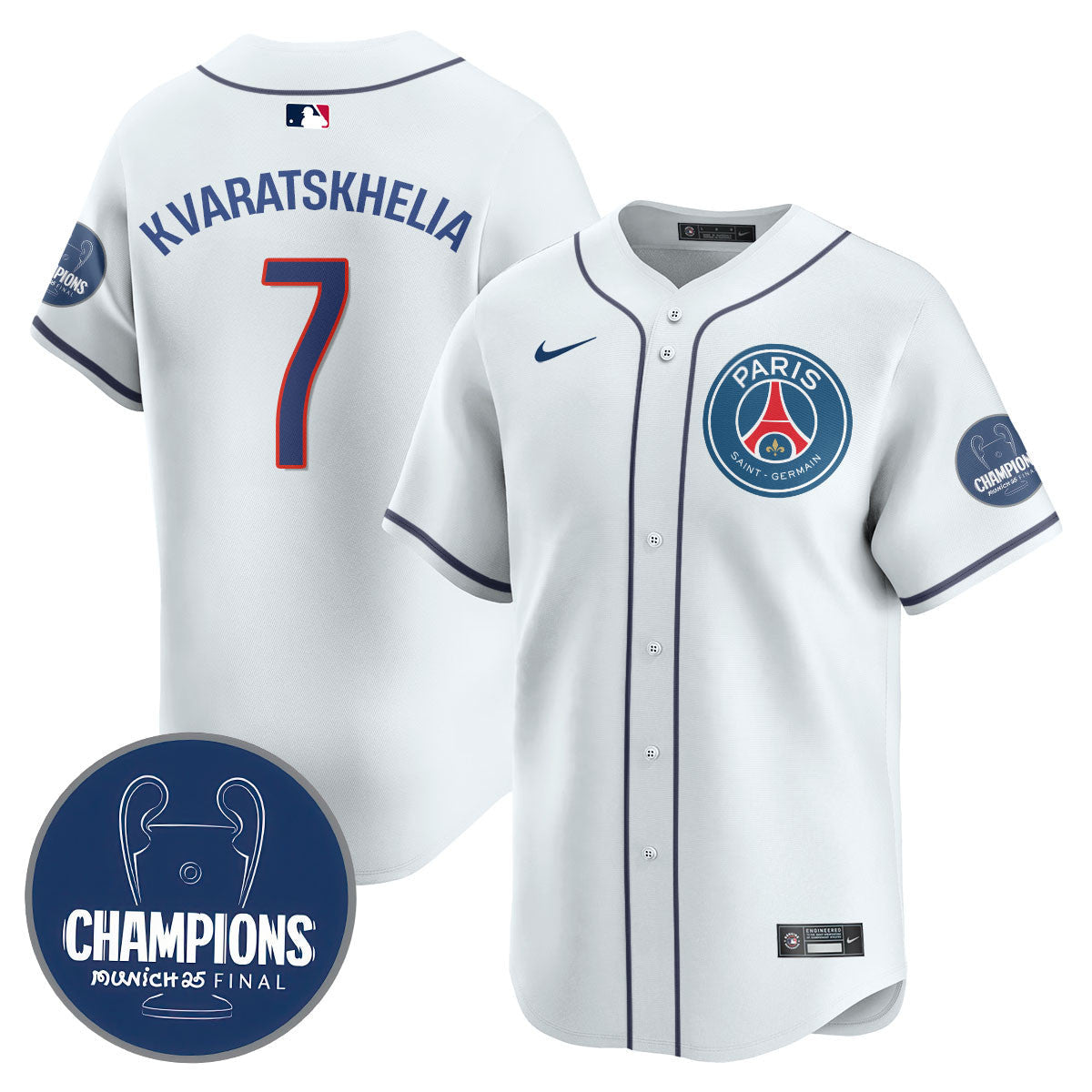 Paris Saint-Germain 2025 Soccer x Baseball Limited Jersey - Stitched