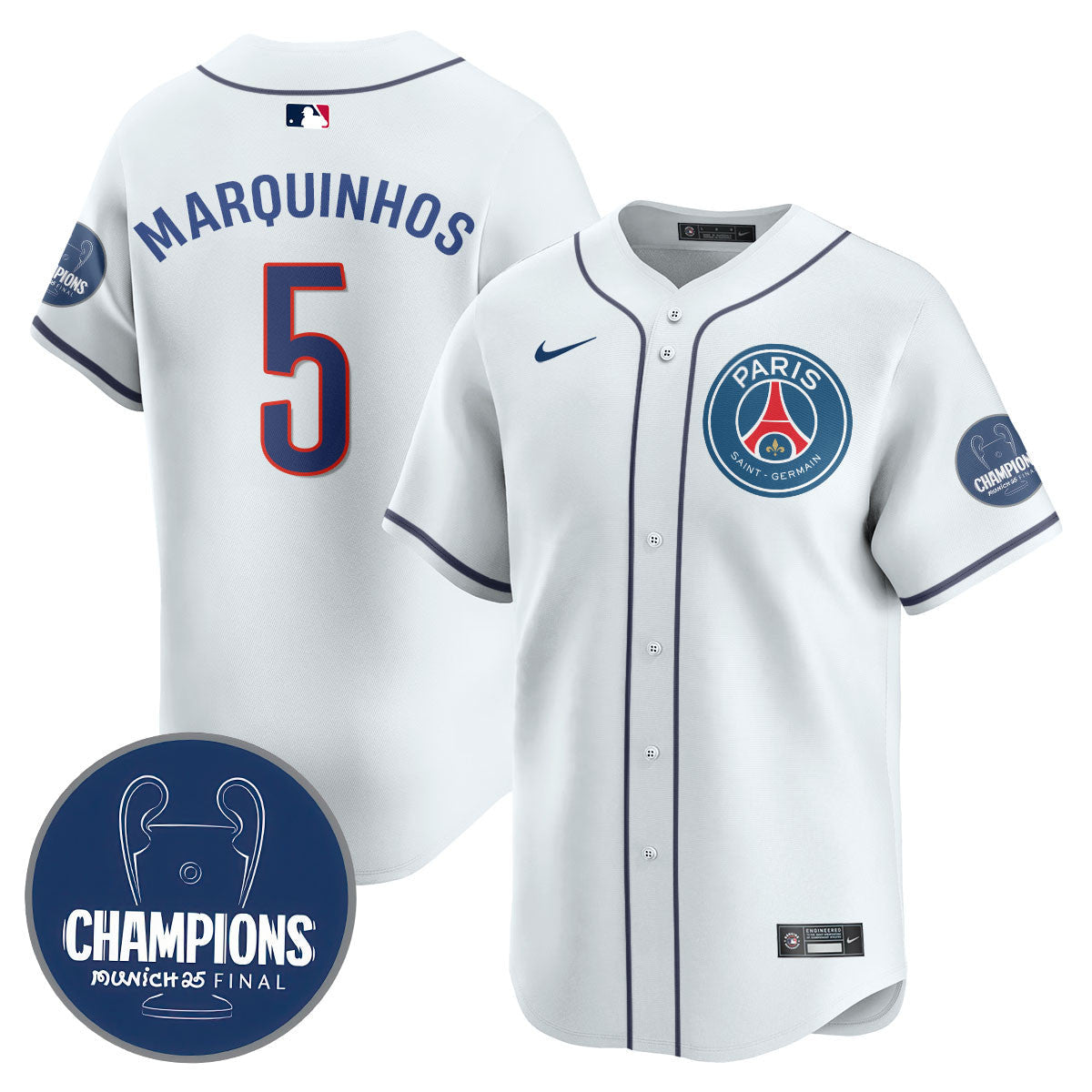 Paris Saint-Germain 2025 Soccer x Baseball Limited Jersey - Stitched