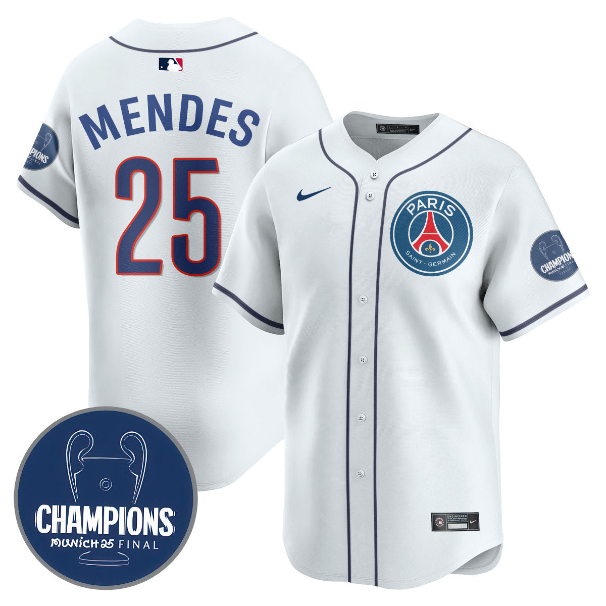 Paris Saint-Germain 2025 Soccer x Baseball Limited Jersey - Stitched