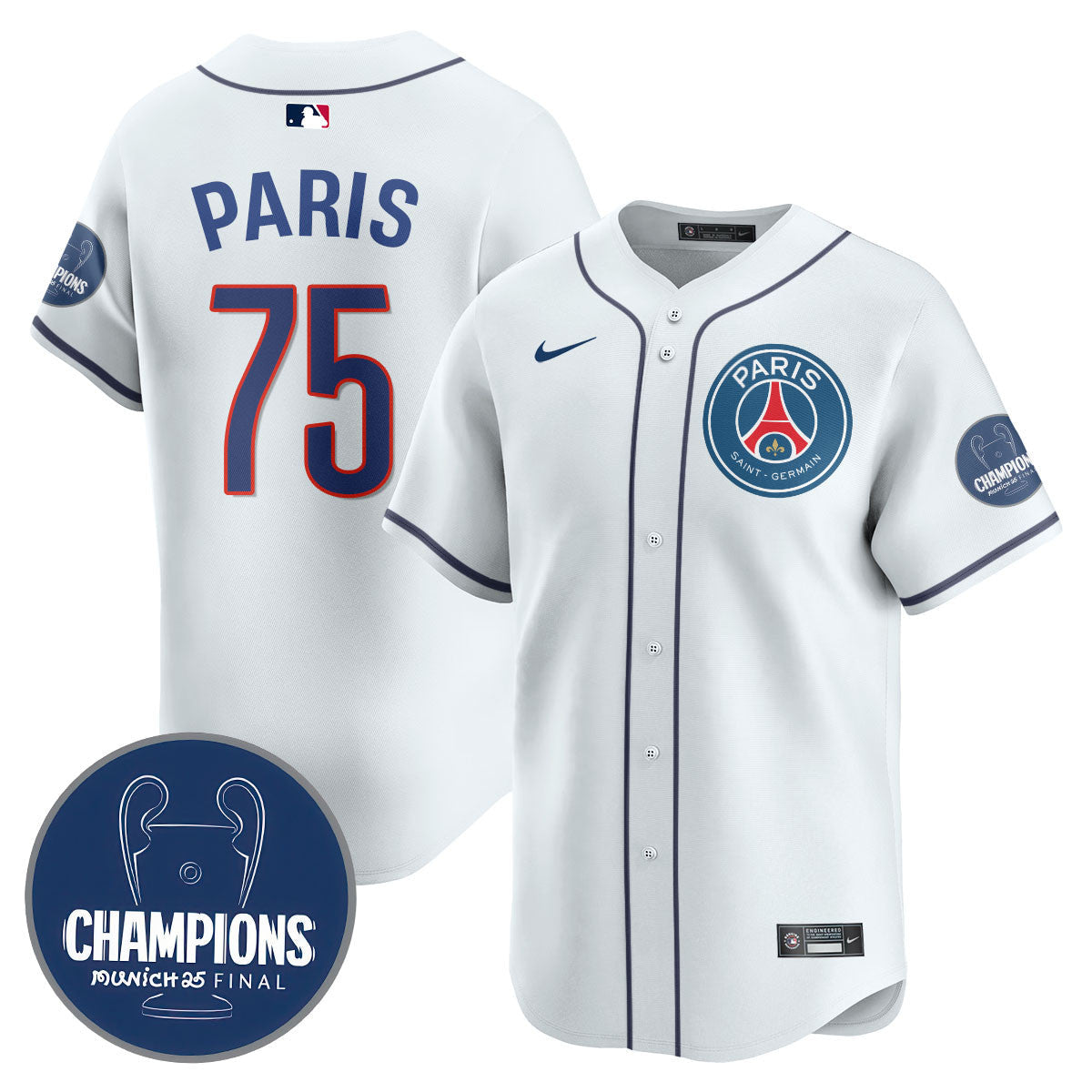 Paris Saint-Germain 2025 Soccer x Baseball Limited Jersey - Stitched