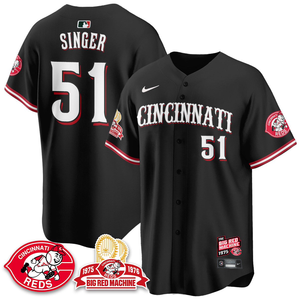 CIN Big Red Machine 50th Anniversary Jersey - Stitched