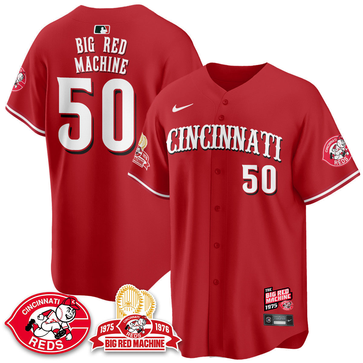CIN Big Red Machine 50th Anniversary Jersey - Stitched