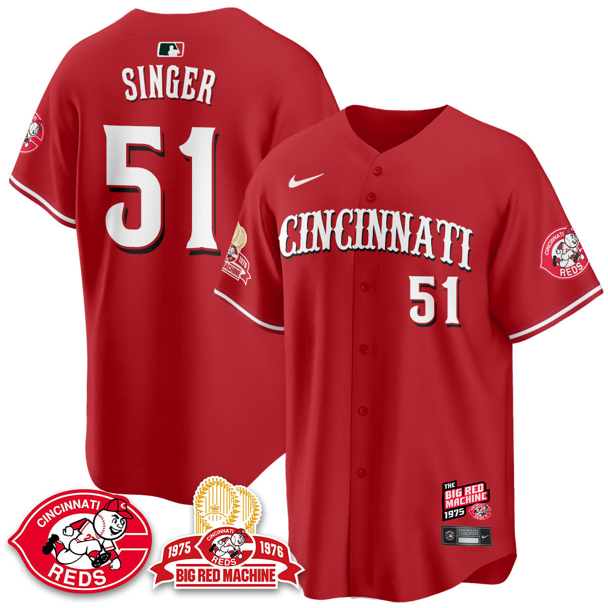 CIN Big Red Machine 50th Anniversary Jersey - Stitched