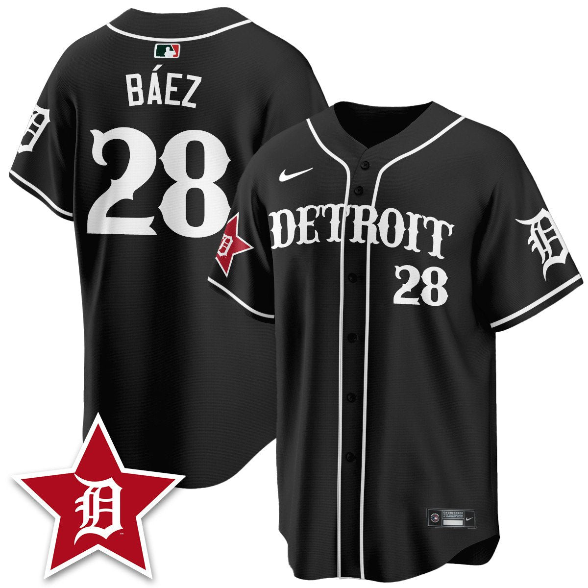 DET Black In Baseball Style Limited Jersey - Stitched