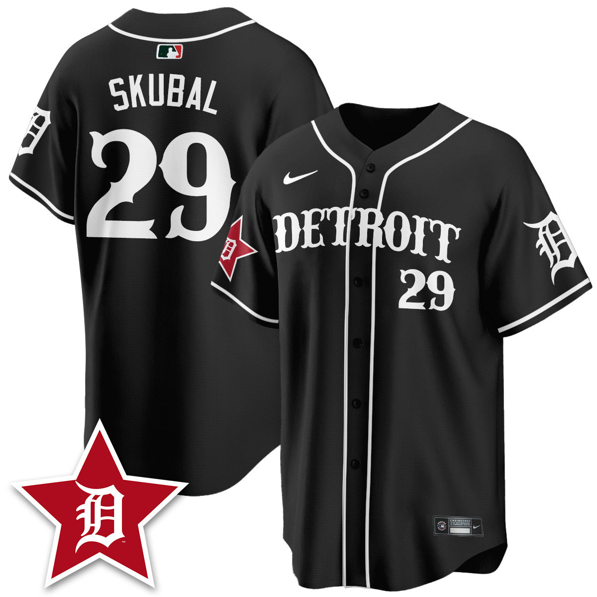 DET Black In Baseball Style Limited Jersey - Stitched