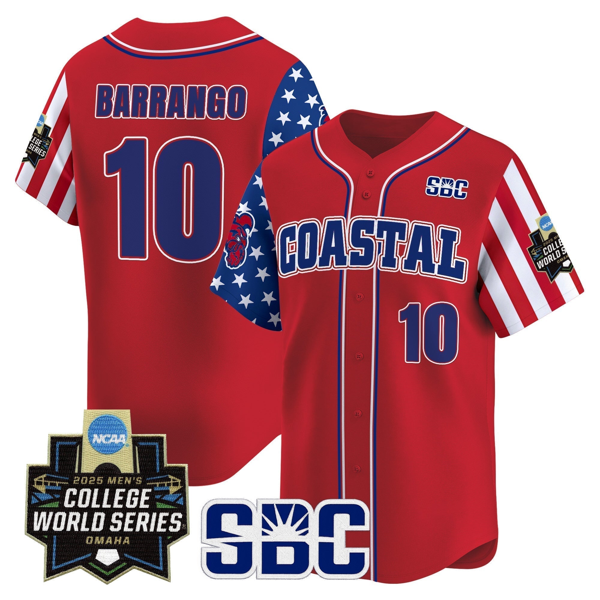 Coastal Carolina Chanticleers 2025 Independence Day Vapor Premier Limited Jersey - World Series Patch - Stitched