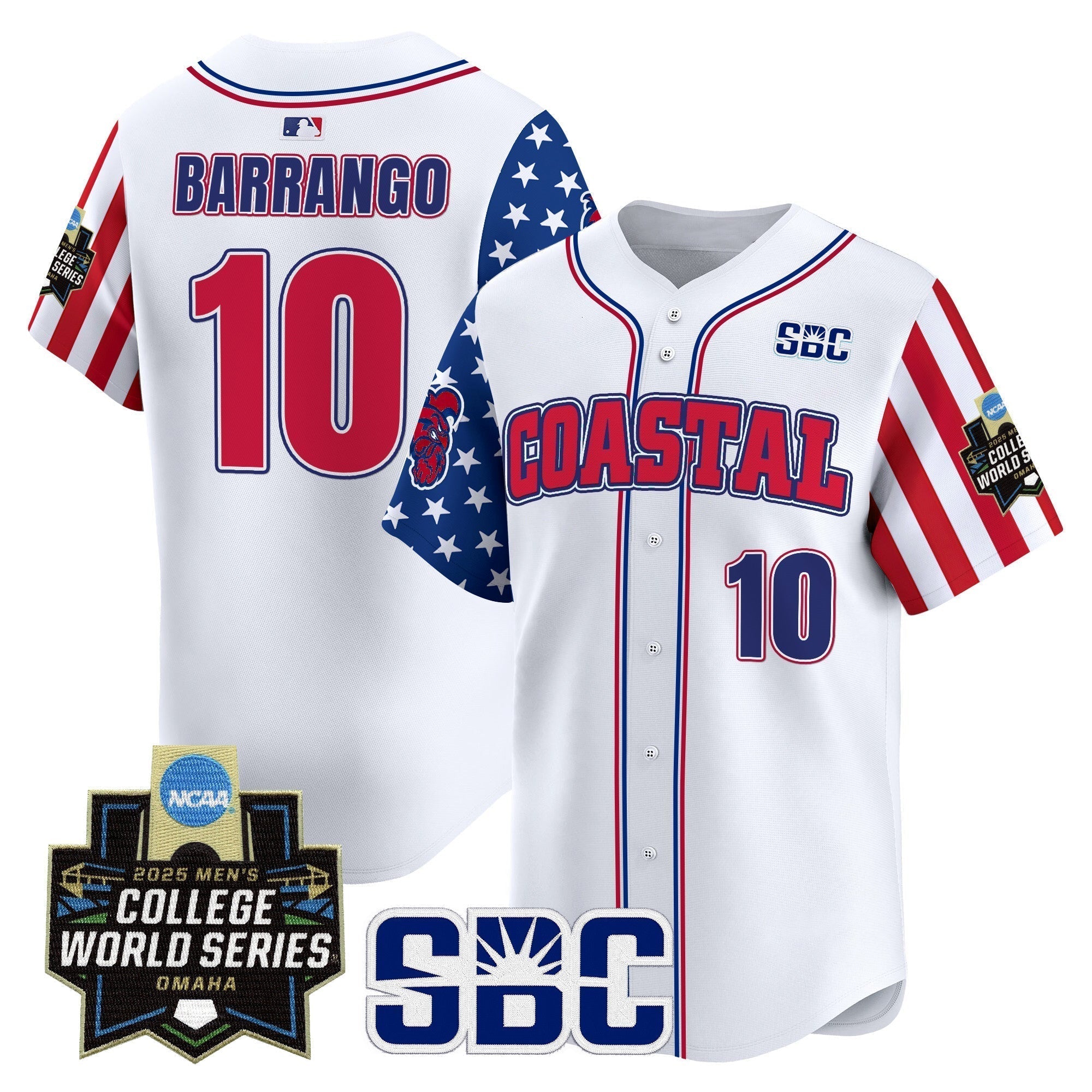 Coastal Carolina Chanticleers 2025 Independence Day Vapor Premier Limited Jersey - World Series Patch - Stitched
