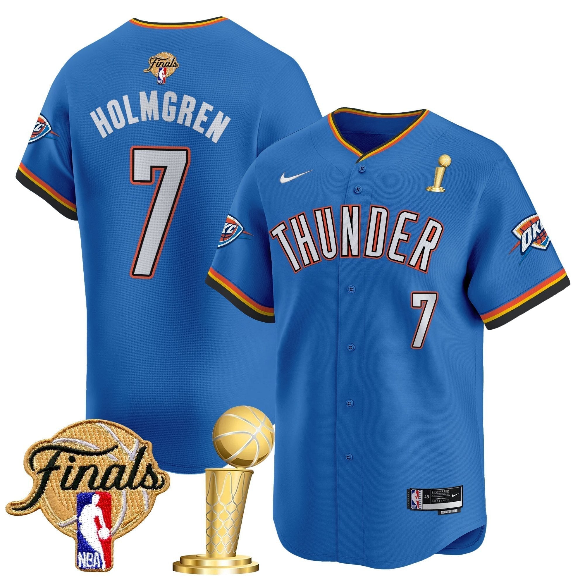OKC 2025 Champions Vapor Baseball Jersey - Stitched