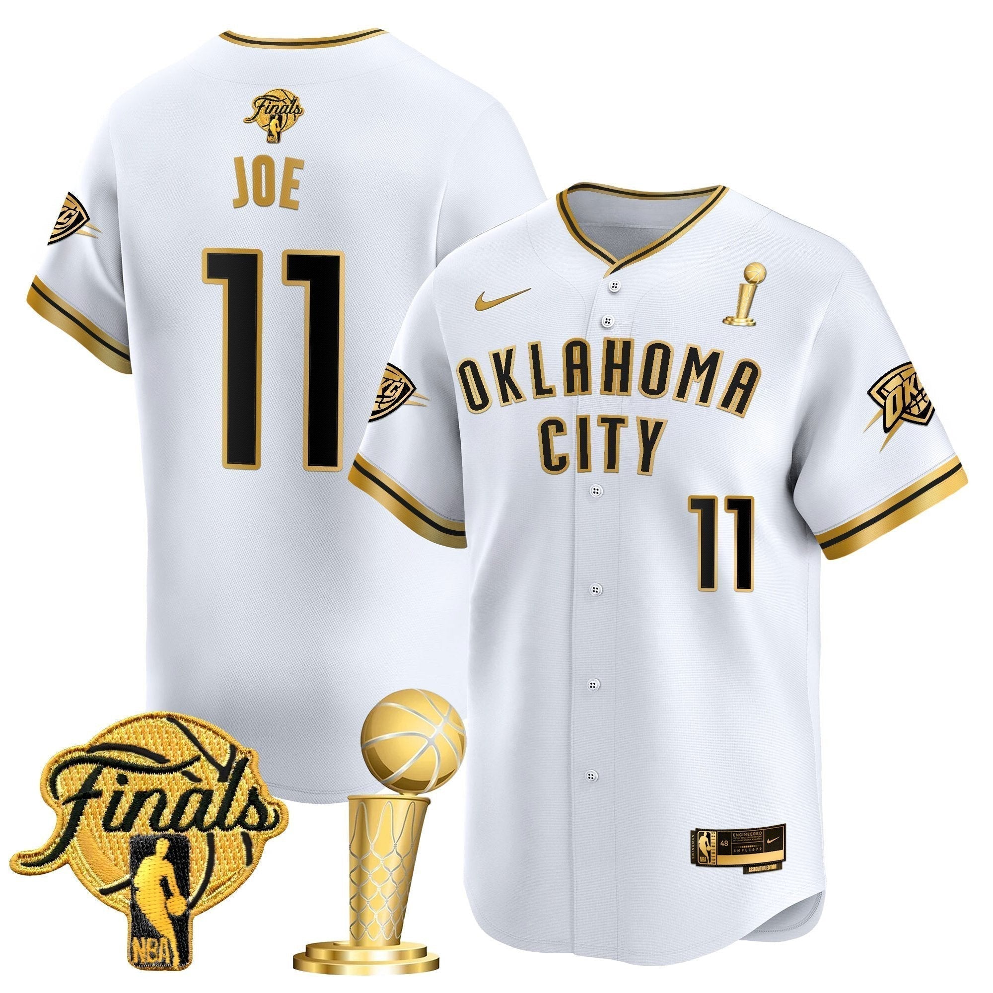 OKC 2025 Champions Vapor Baseball Jersey - Stitched