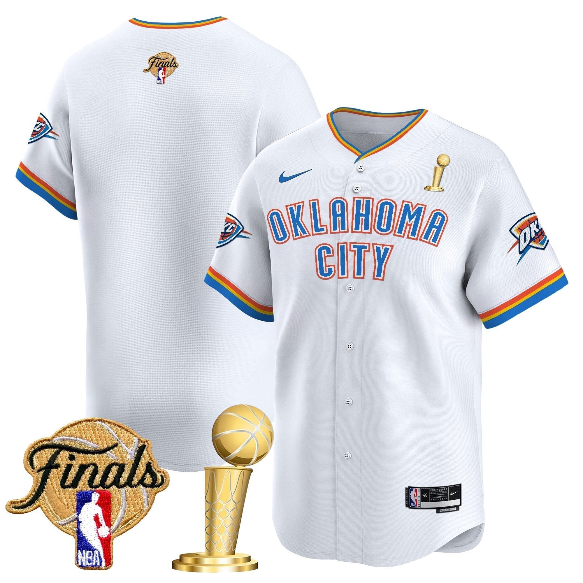 OKC 2025 Champions Vapor Baseball Jersey - Stitched