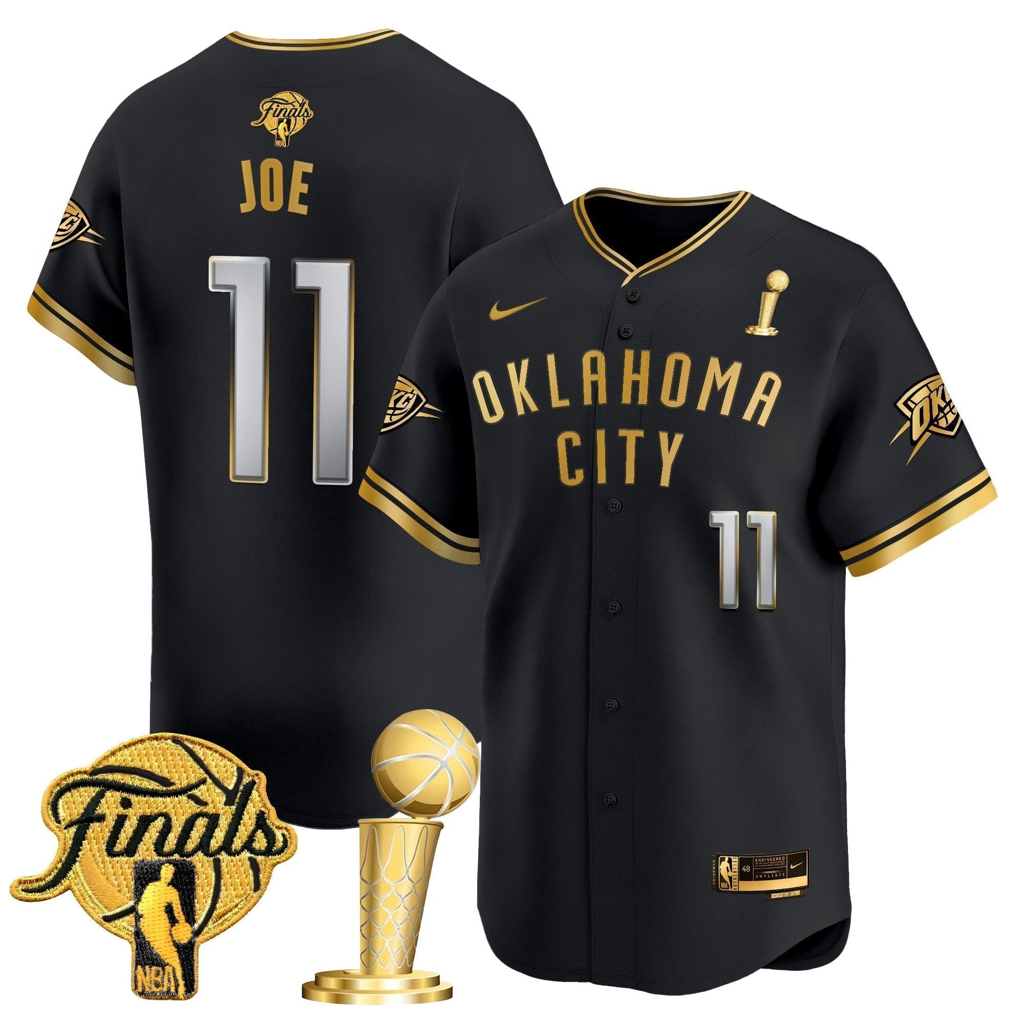 OKC 2025 Champions Vapor Baseball Jersey - Stitched