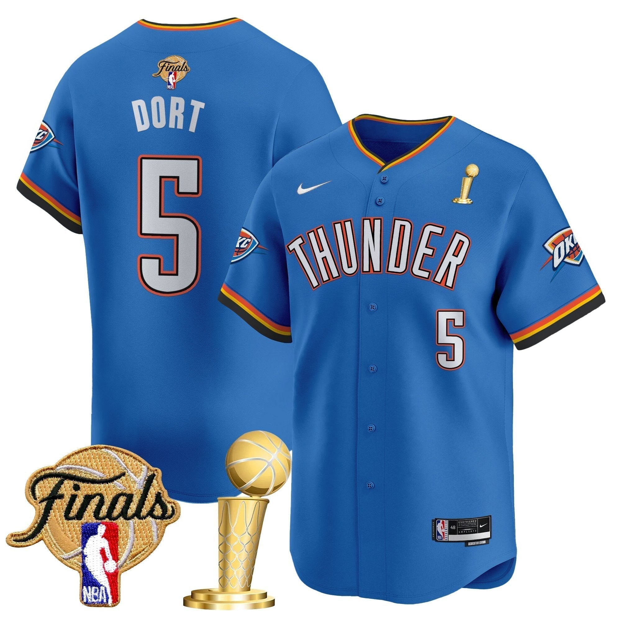 OKC 2025 Champions Vapor Baseball Jersey - Stitched