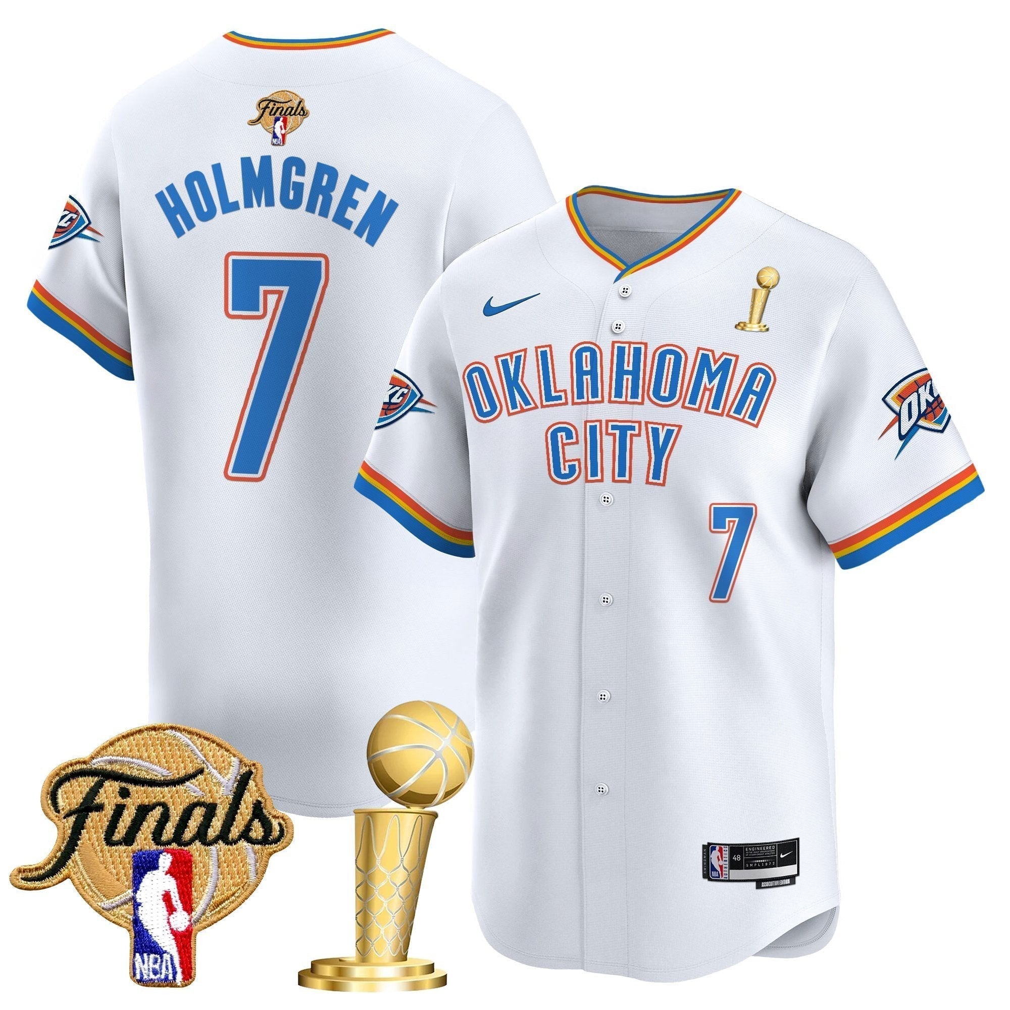 OKC 2025 Champions Vapor Baseball Jersey - Stitched