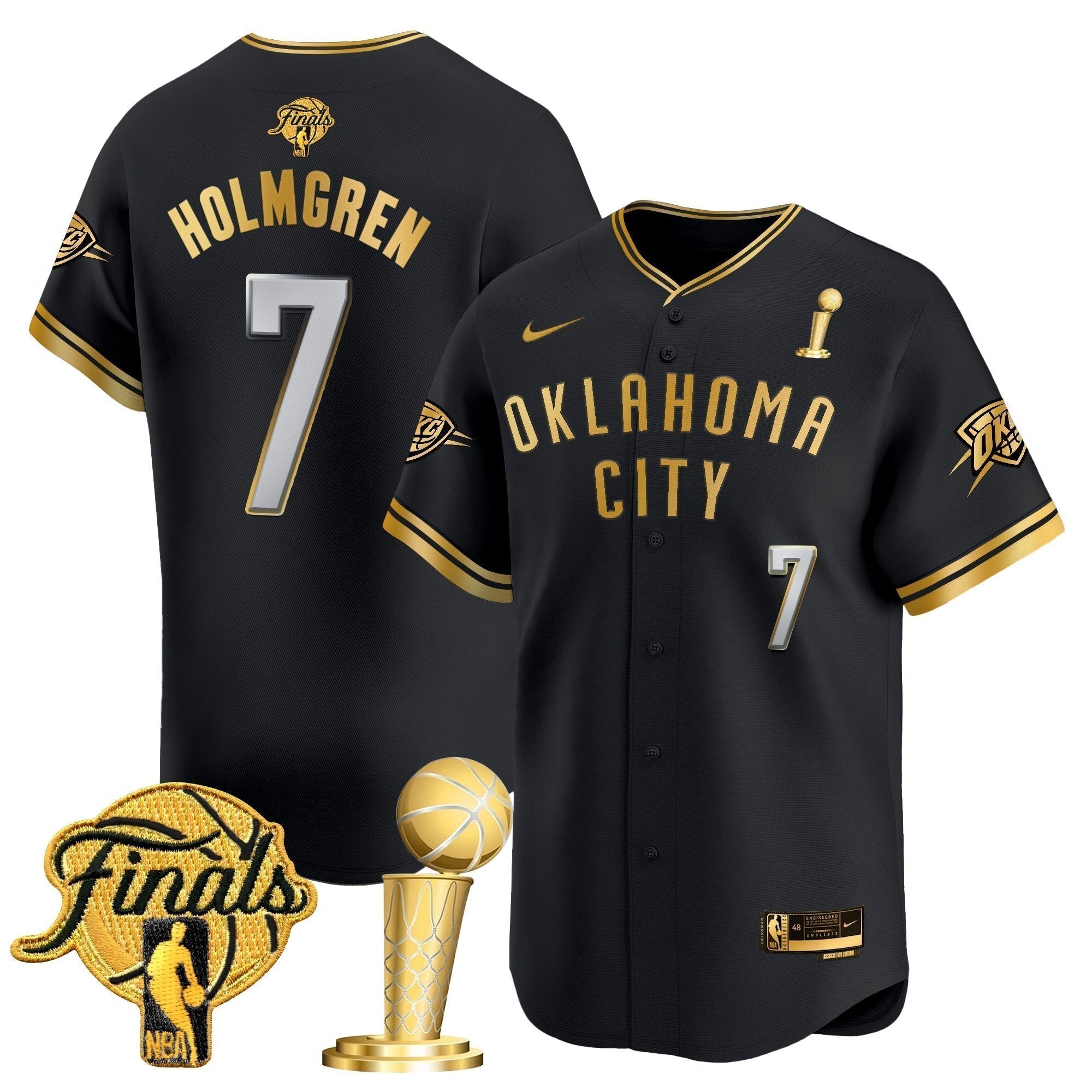OKC 2025 Champions Vapor Baseball Jersey - Stitched