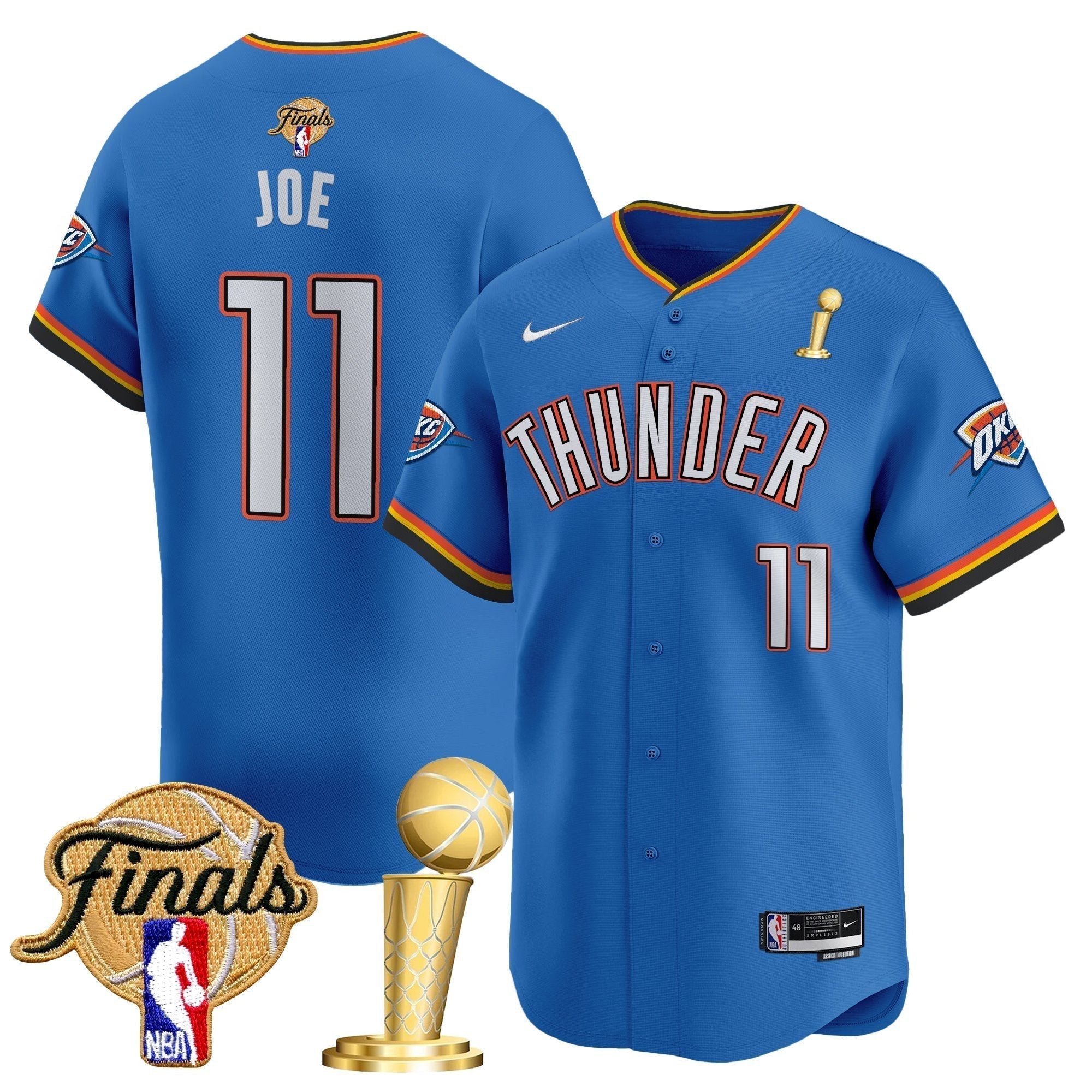 OKC 2025 Champions Vapor Baseball Jersey - Stitched