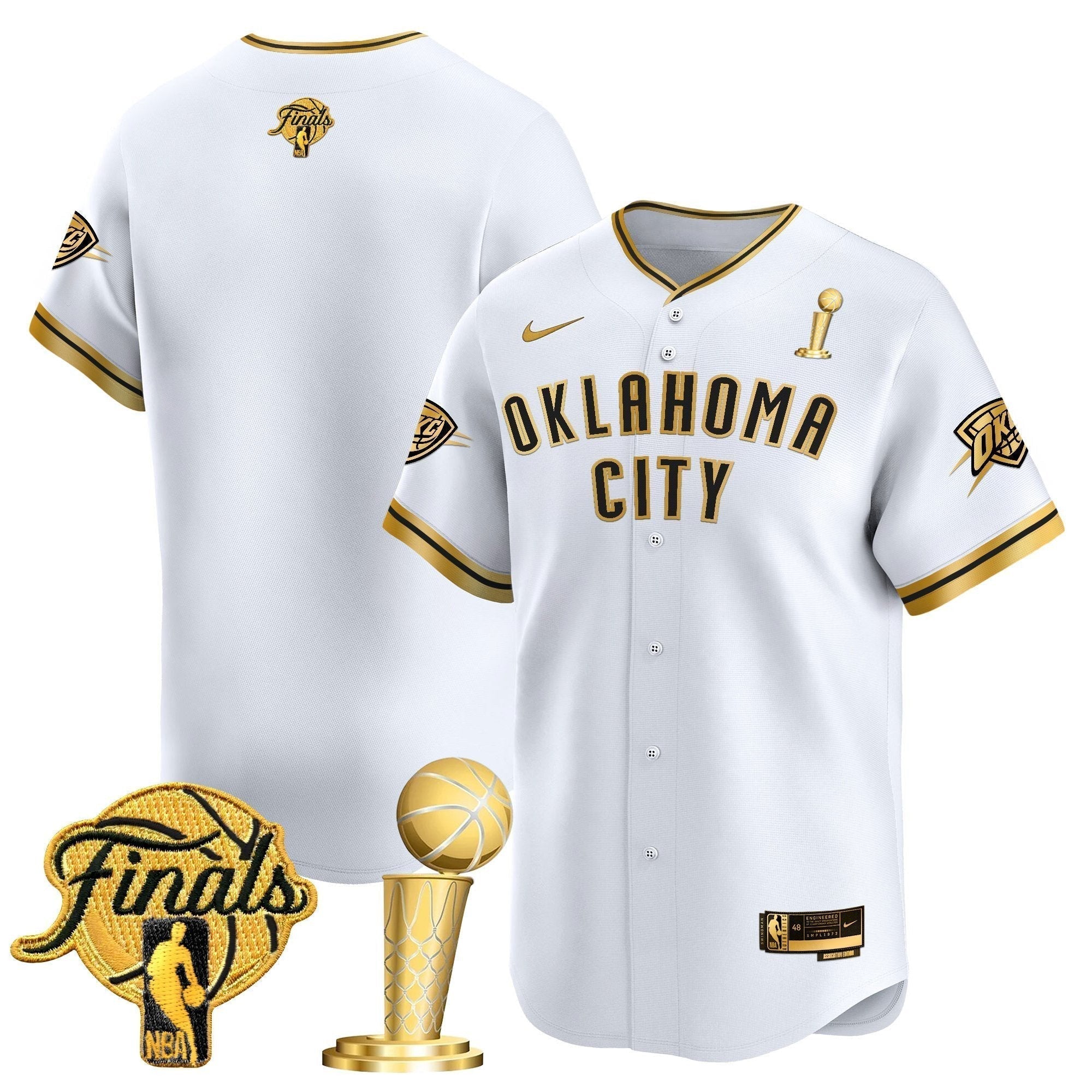 OKC 2025 Champions Vapor Baseball Jersey - Stitched