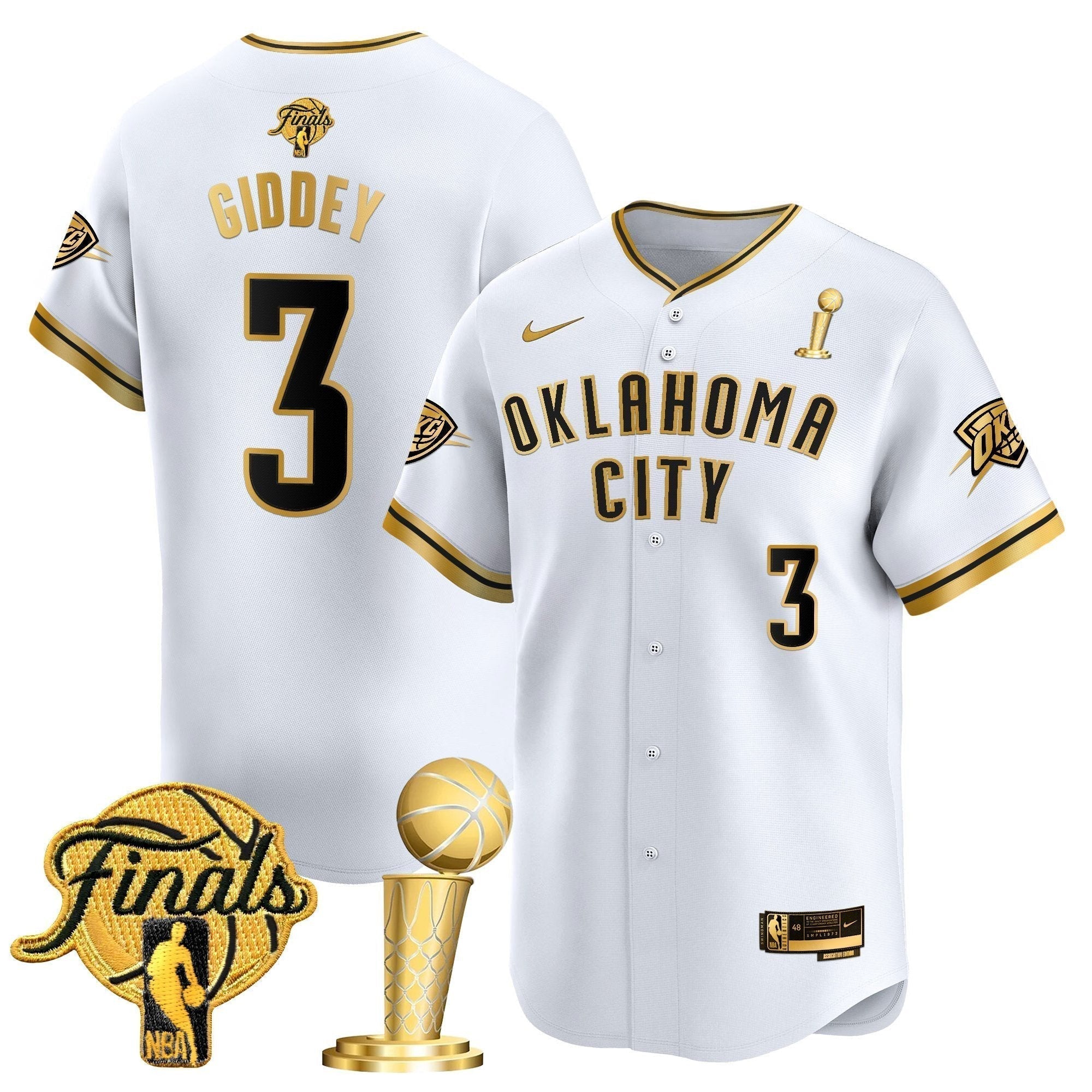 OKC 2025 Champions Vapor Baseball Jersey - Stitched