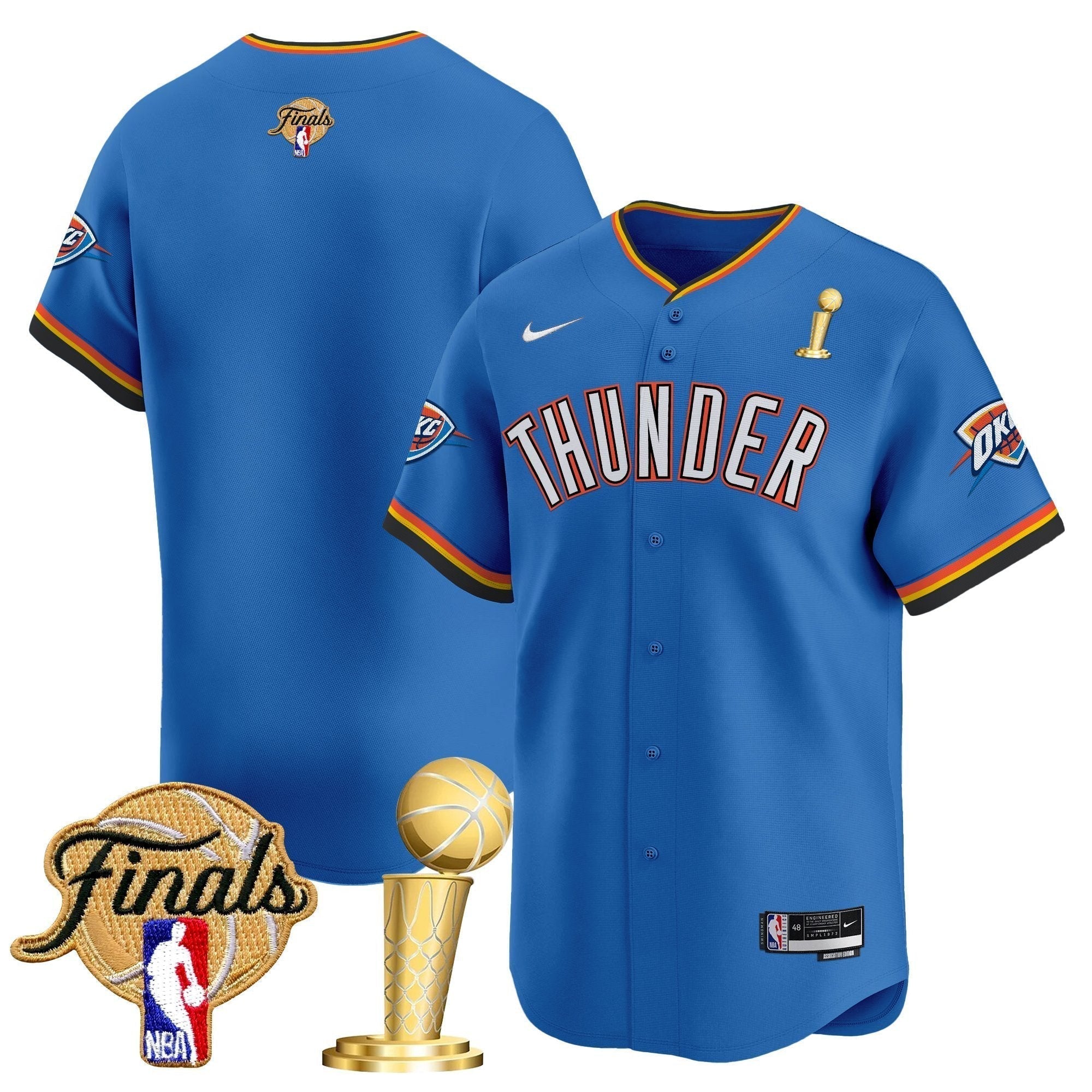 OKC 2025 Champions Vapor Baseball Jersey - Stitched