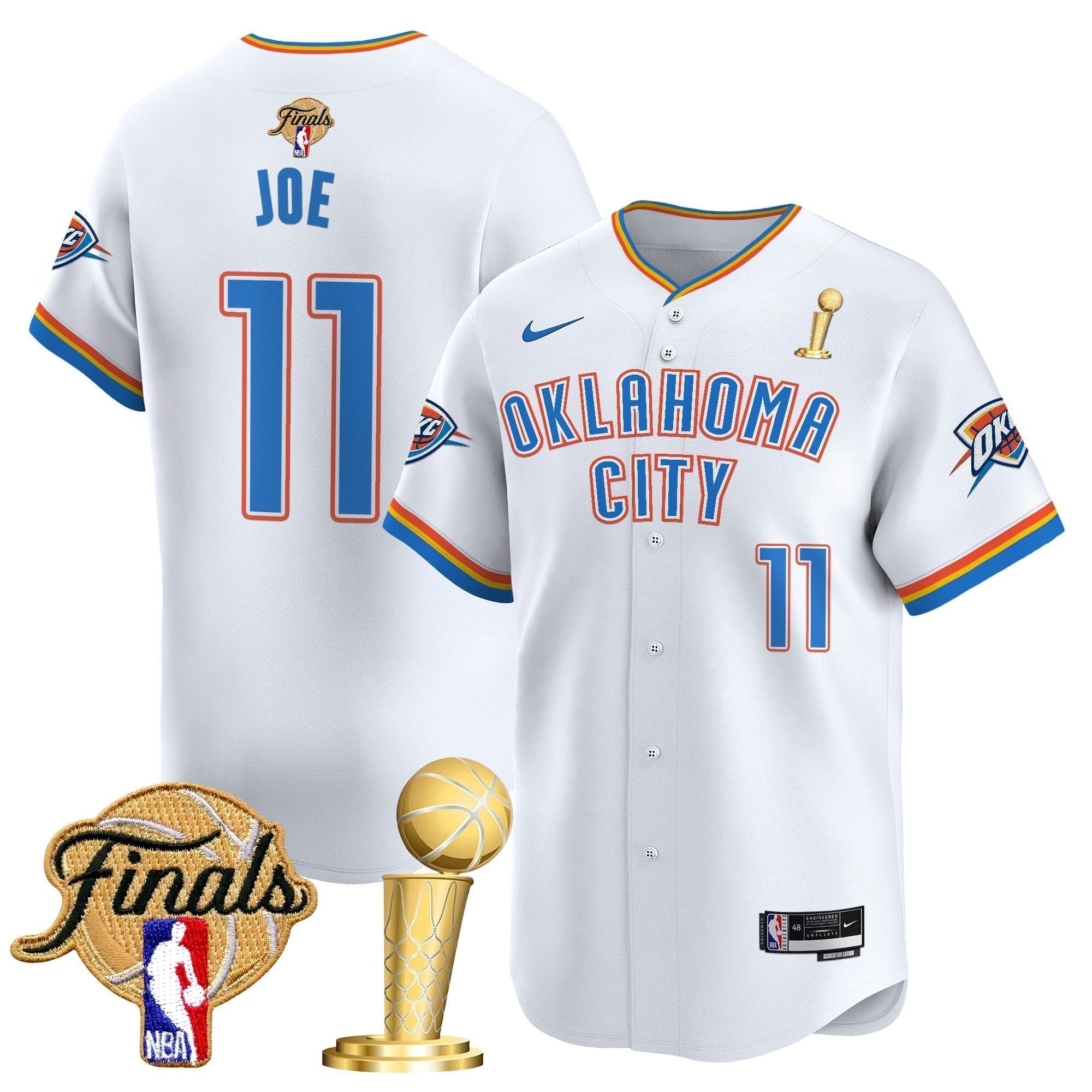 OKC 2025 Champions Vapor Baseball Jersey - Stitched