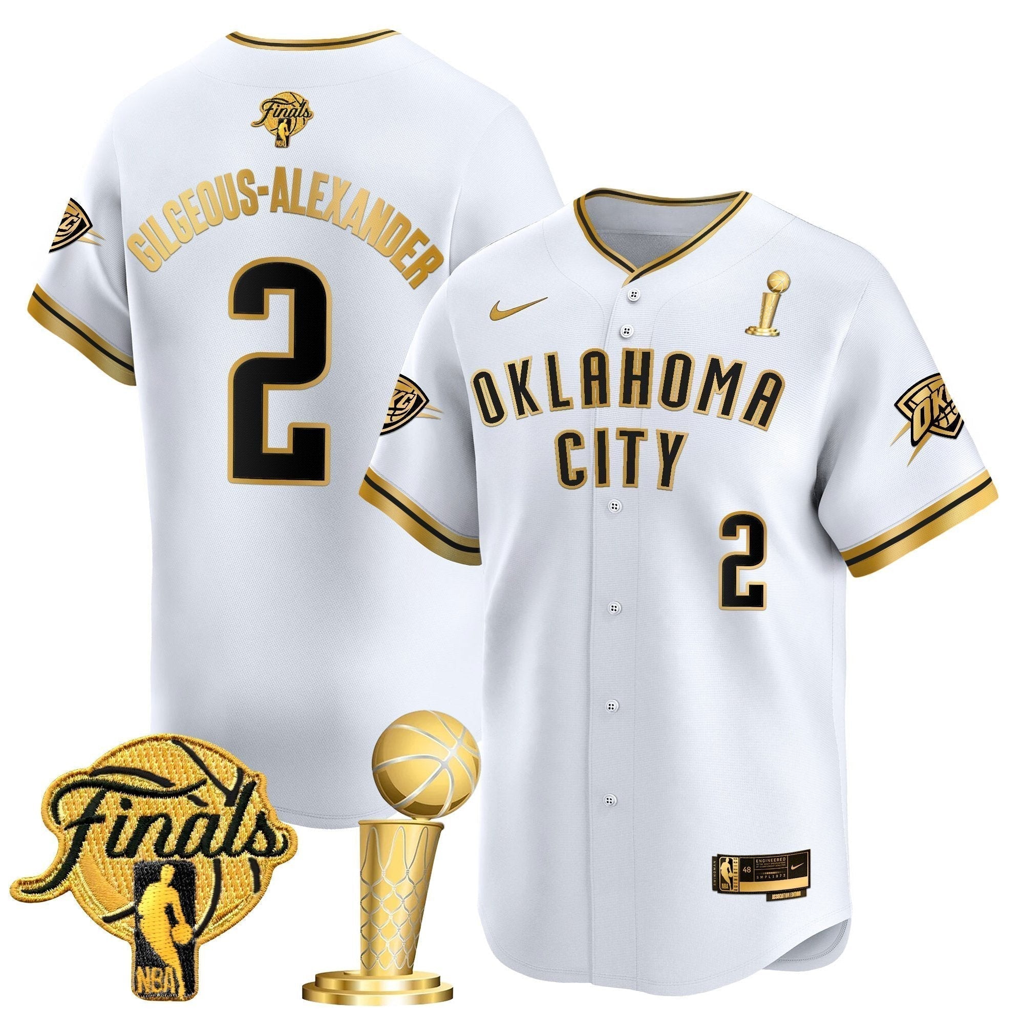 OKC 2025 Champions Vapor Baseball Jersey - Stitched