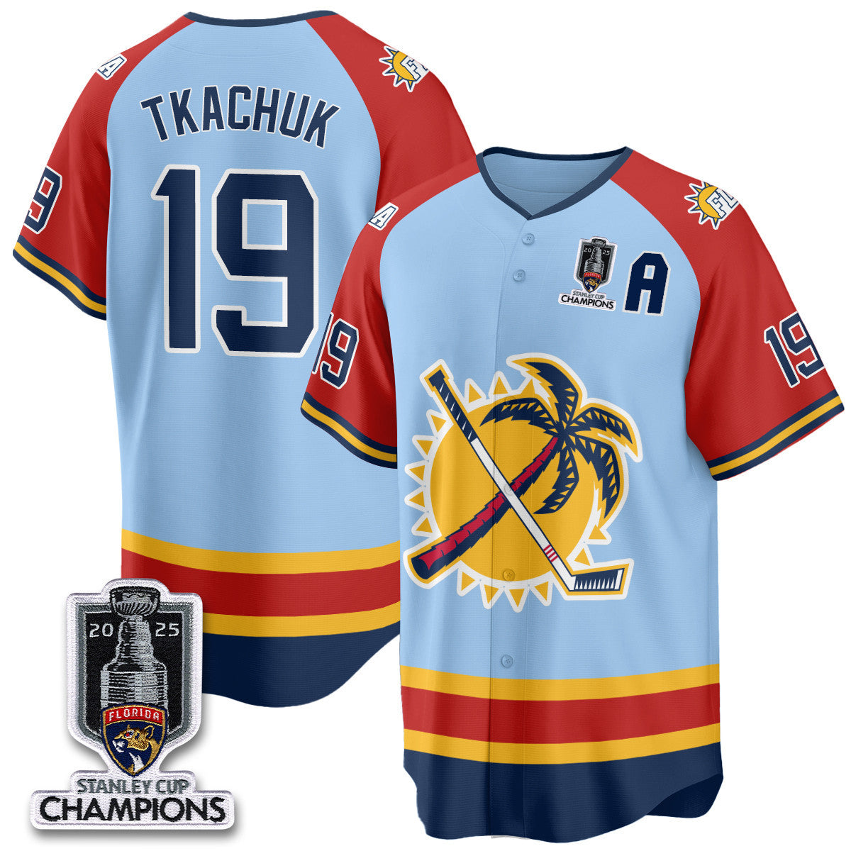 FLA 2025 Stanley Cup Champions Baseball Jersey - Stitched
