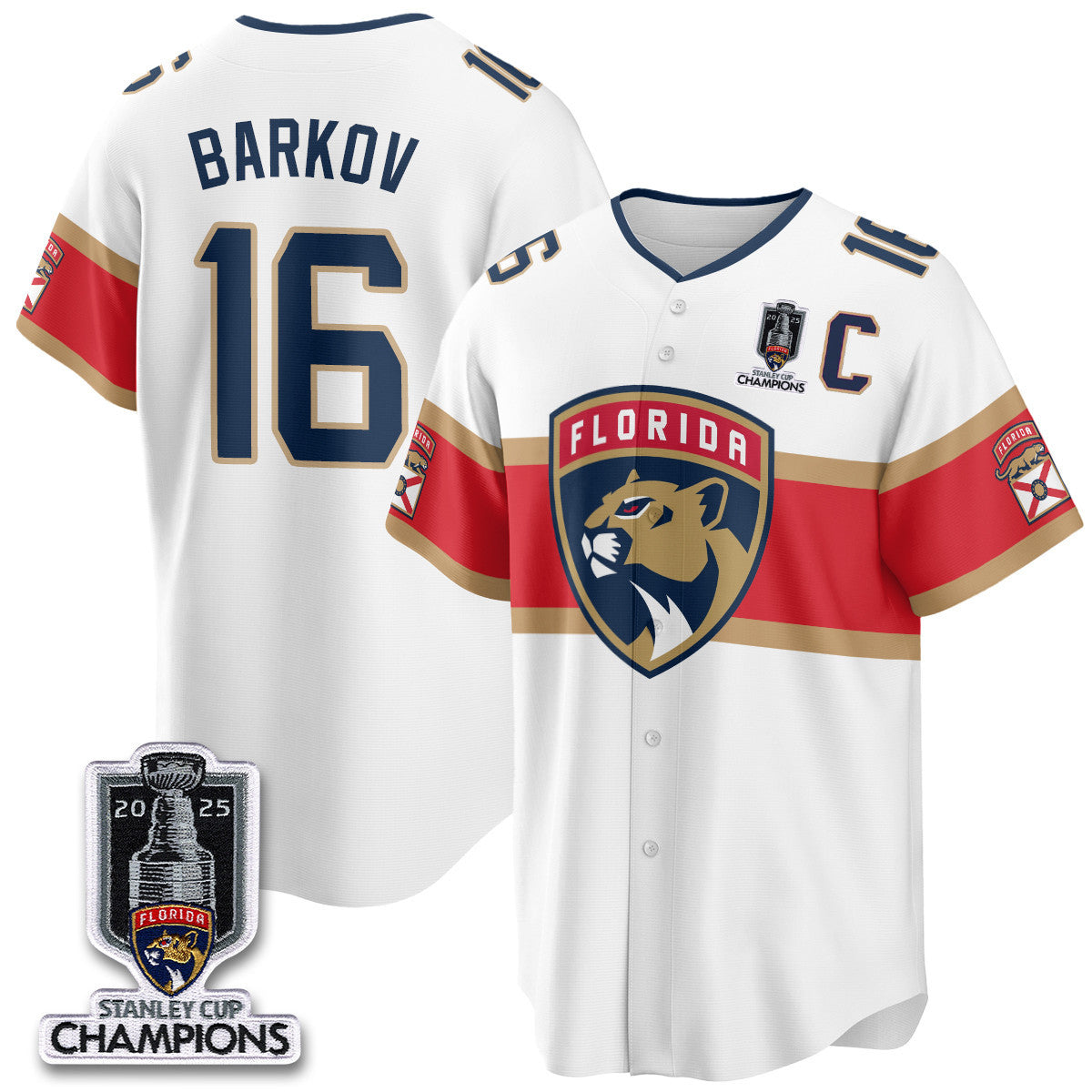FLA 2025 Stanley Cup Champions Baseball Jersey - Stitched