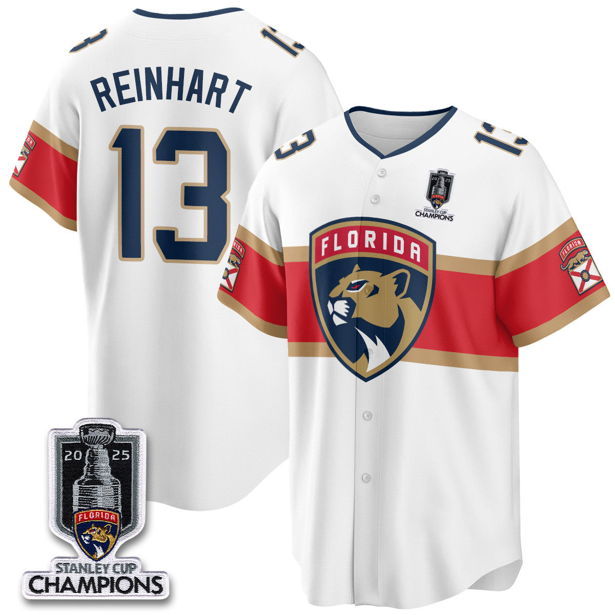 FLA 2025 Stanley Cup Champions Baseball Jersey - Stitched