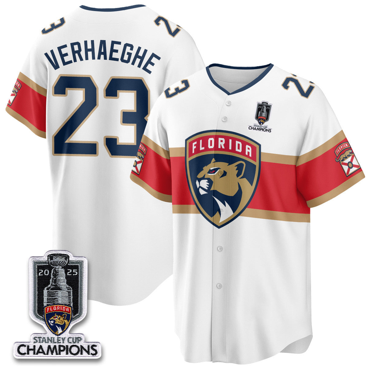 FLA 2025 Stanley Cup Champions Baseball Jersey - Stitched