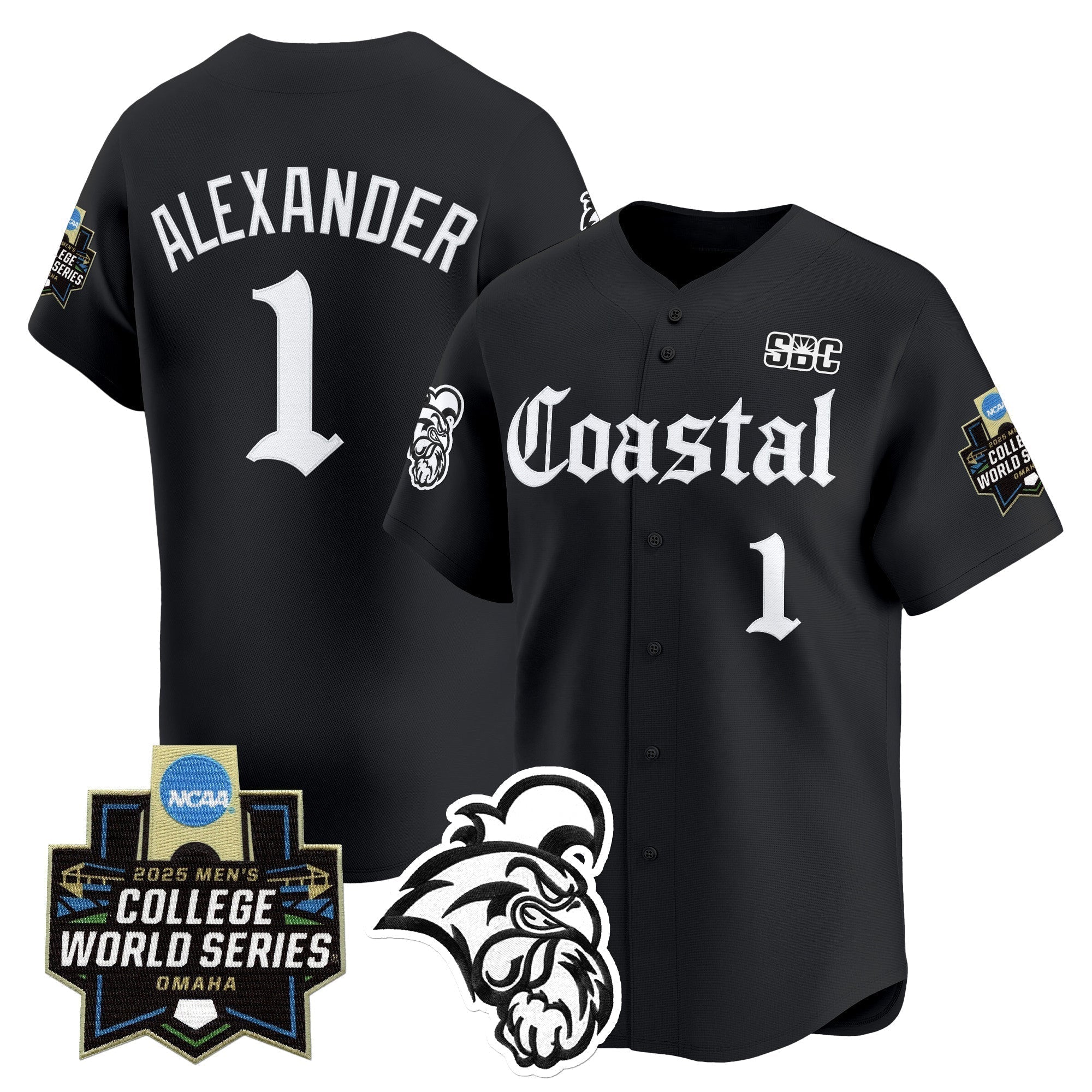 Coastal Carolina Chanticleers 2025 World Series 'Gothic Coastline Edition' Vapor Premier Limited Jersey - Stitched