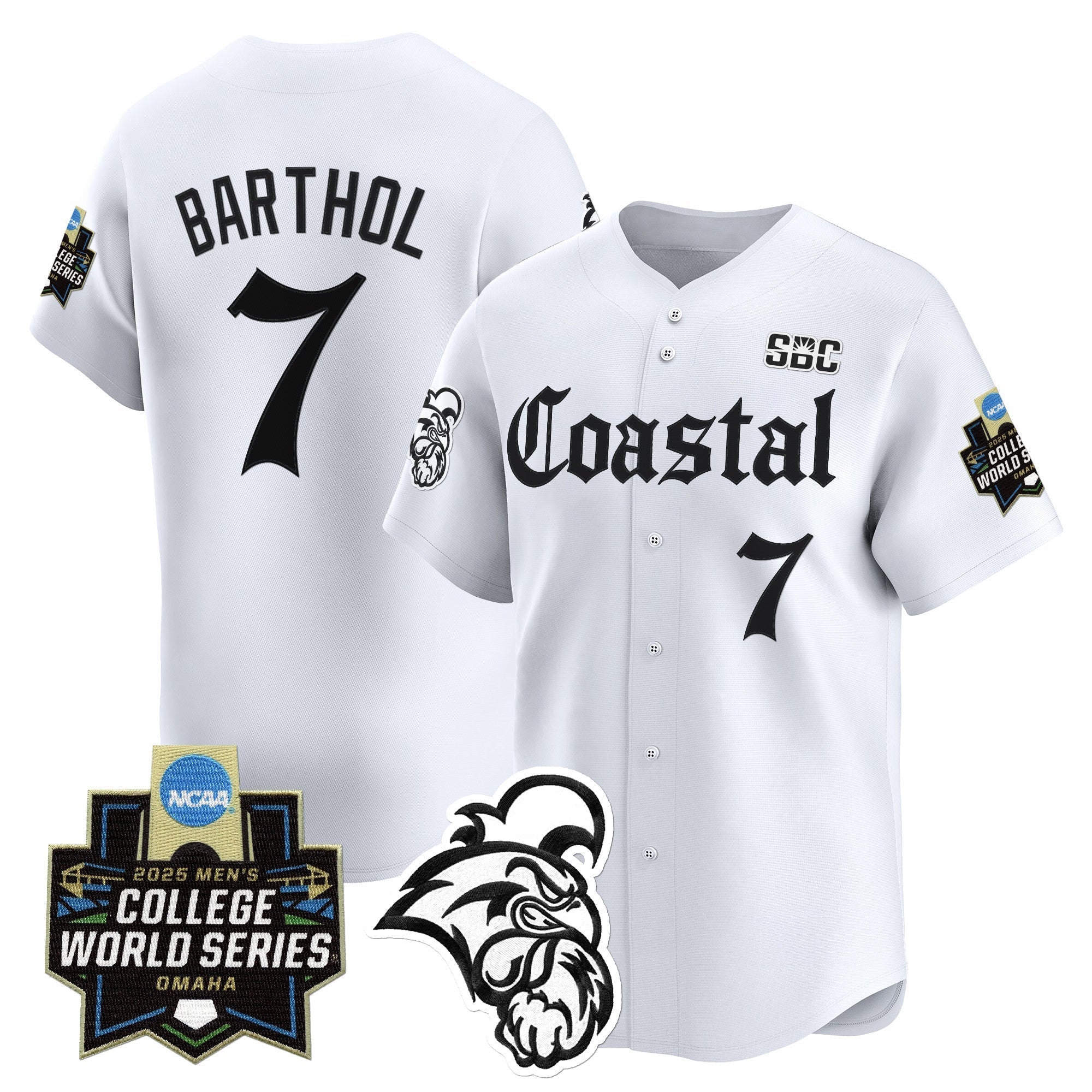 Coastal Carolina Chanticleers 2025 World Series 'Gothic Coastline Edition' Vapor Premier Limited Jersey - Stitched
