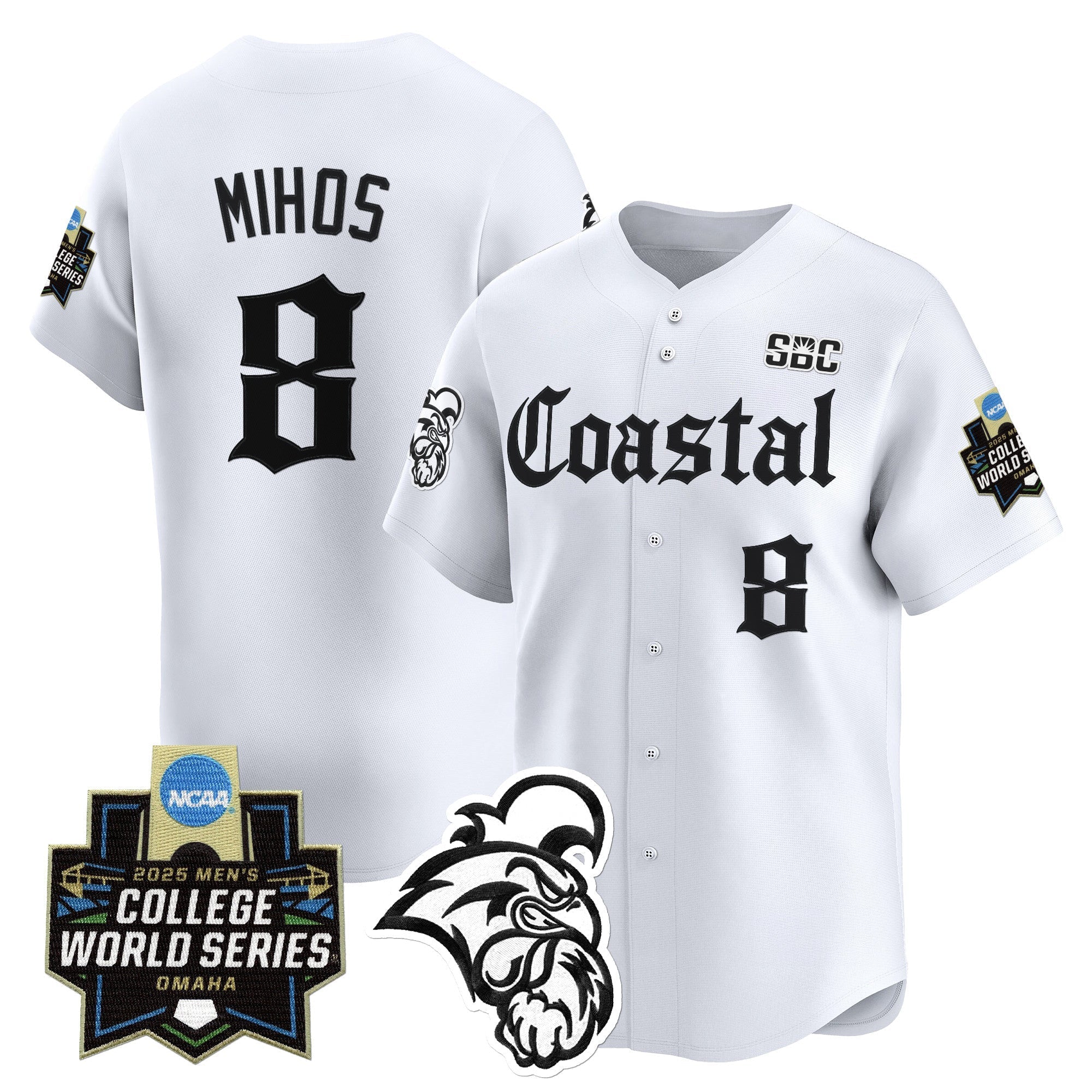 Coastal Carolina Chanticleers 2025 World Series 'Gothic Coastline Edition' Vapor Premier Limited Jersey - Stitched