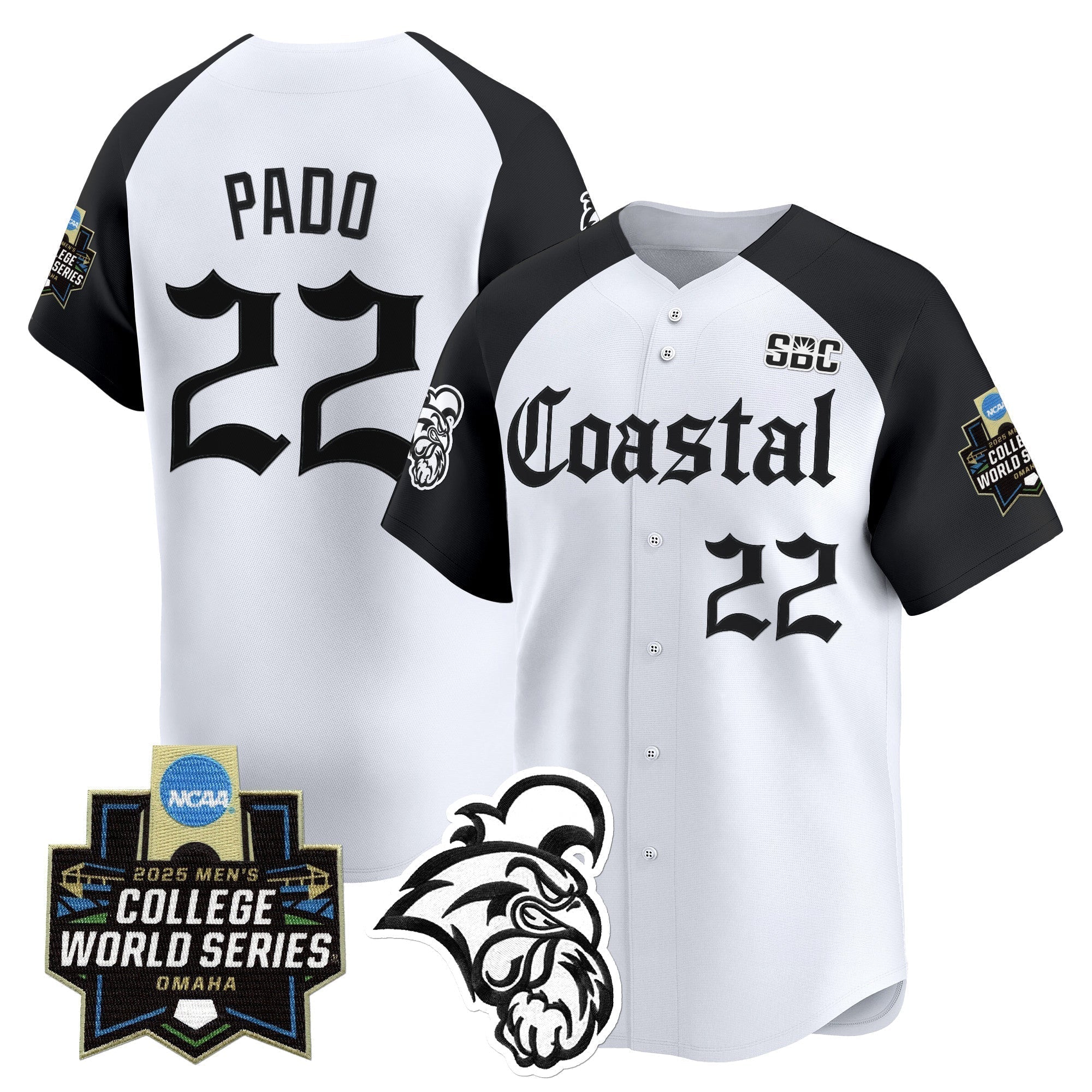 Coastal Carolina Chanticleers 2025 World Series 'Gothic Coastline Edition' Vapor Premier Limited Jersey - Stitched