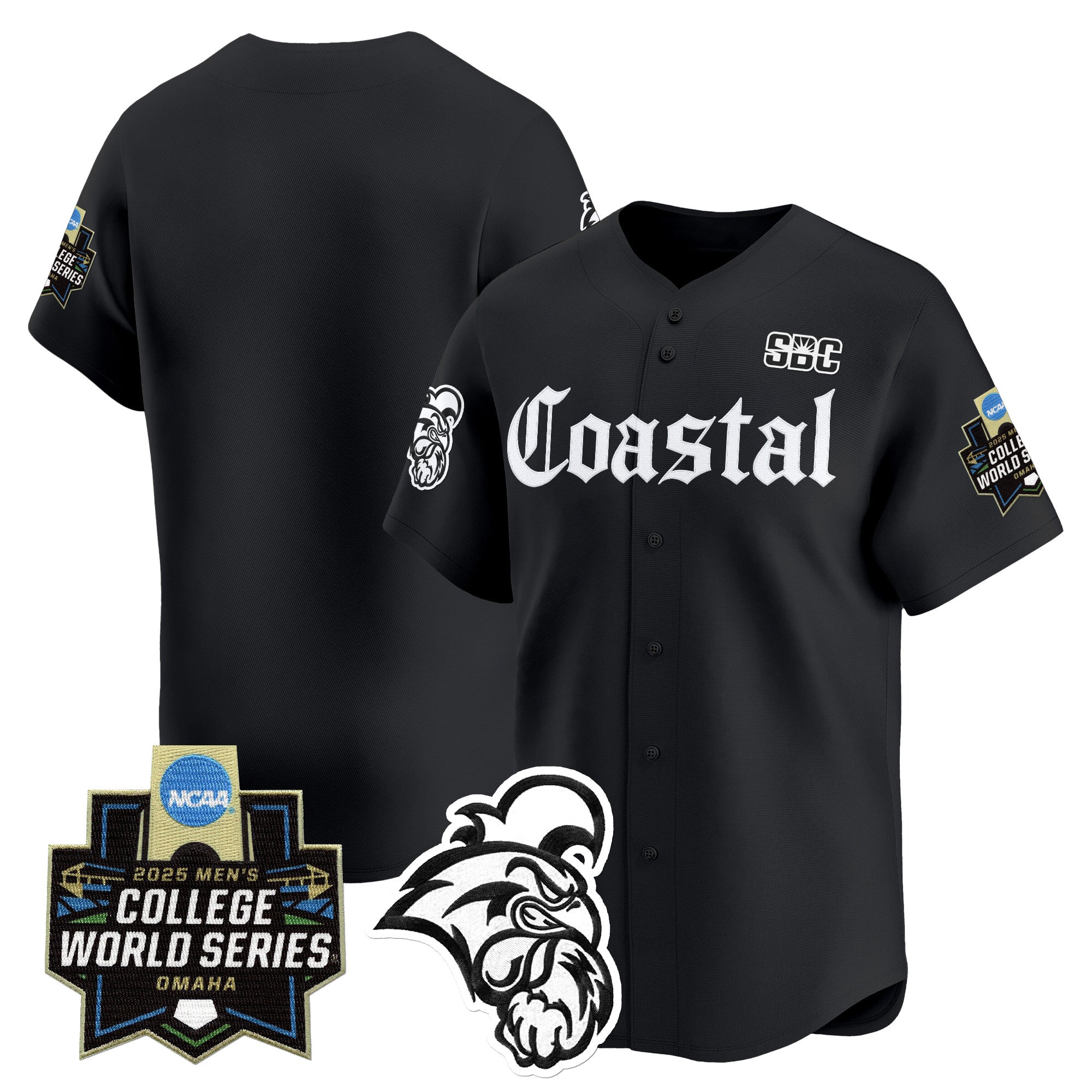 Coastal Carolina Chanticleers 2025 World Series 'Gothic Coastline Edition' Vapor Premier Limited Jersey - Stitched