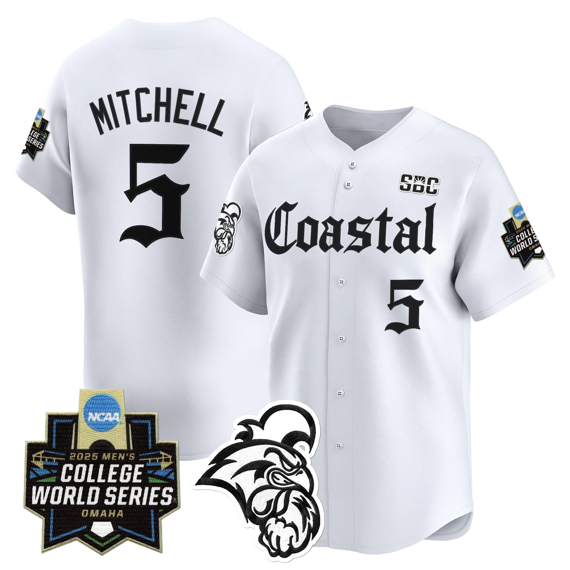 Coastal Carolina Chanticleers 2025 World Series 'Gothic Coastline Edition' Vapor Premier Limited Jersey - Stitched