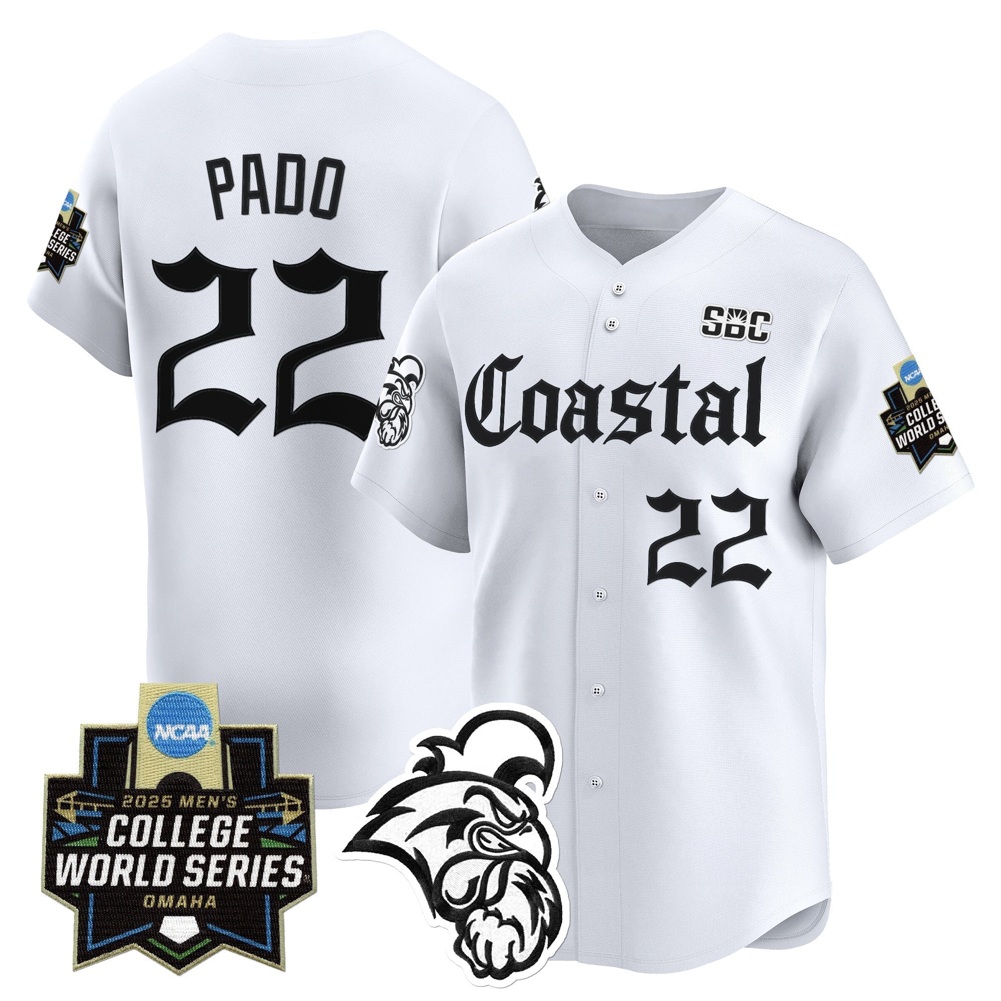 Coastal Carolina Chanticleers 2025 World Series 'Gothic Coastline Edition' Vapor Premier Limited Jersey - Stitched